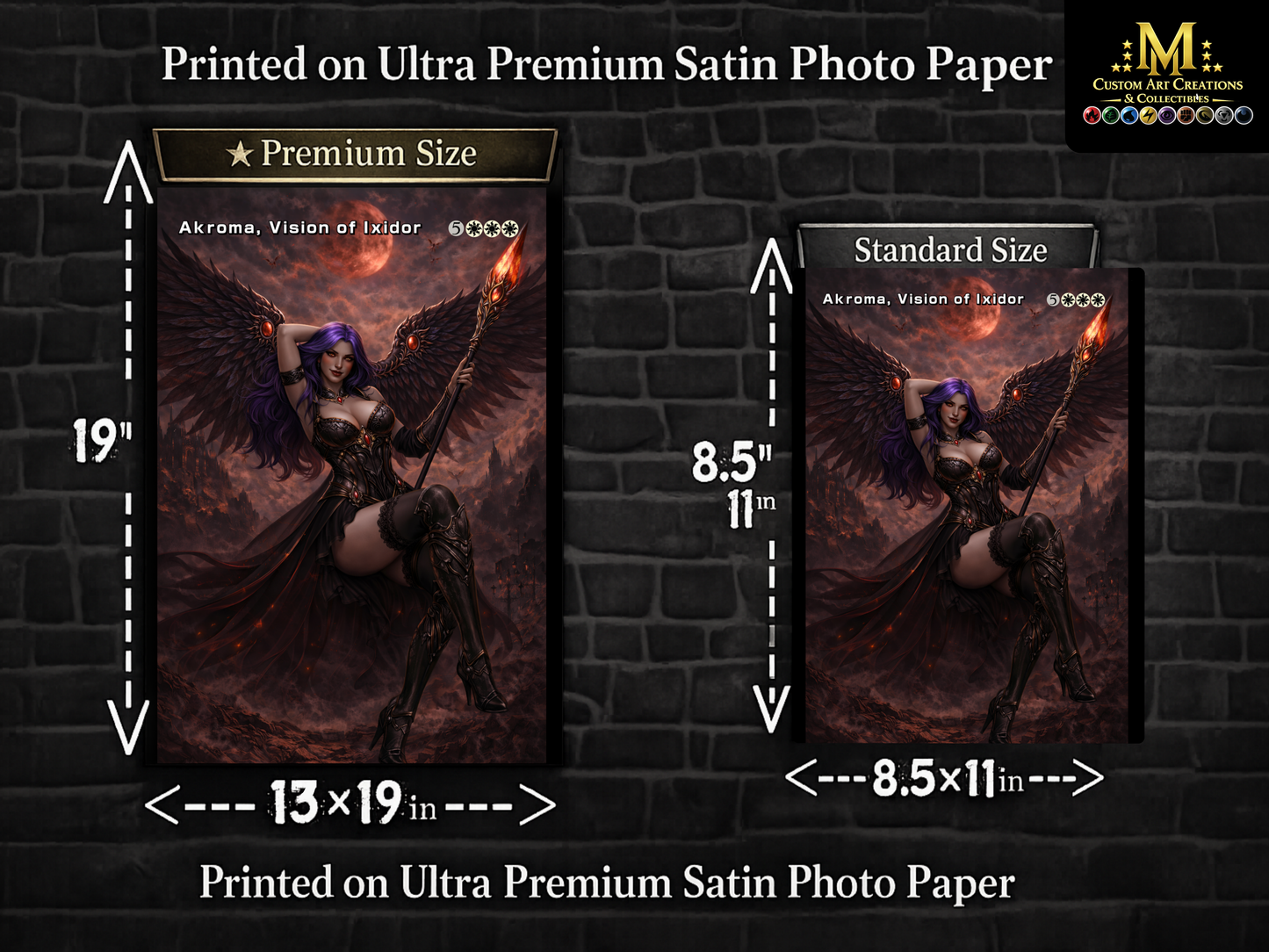 Akroma Vision of Ixidor – Dark Fantasy Angel Art Print