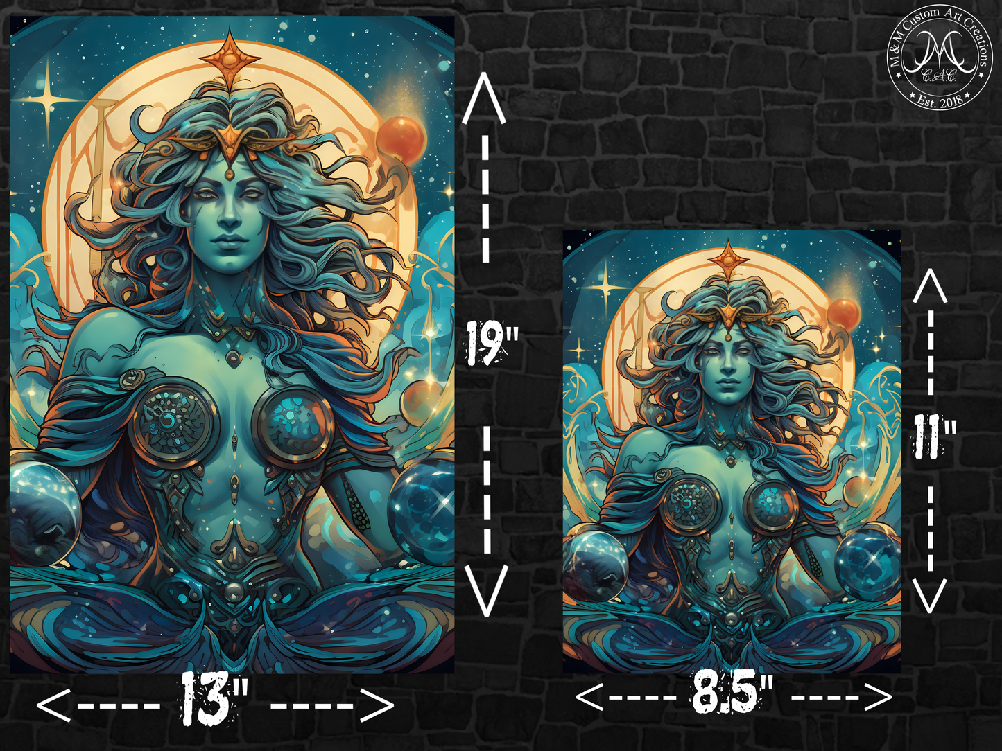 Aquarius Astrology Poster Prints | Zodiac Wall Art | Astrological Sign Decor | Great Gift Idea