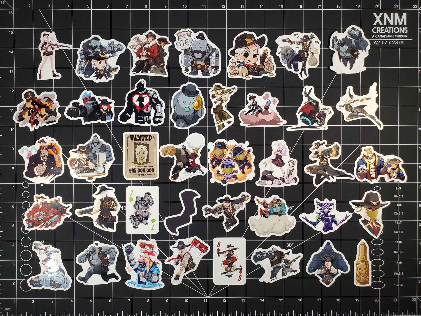 Ashe Overwatch 2 Hero Spray's Sticker Set | 39 High Quality Glossy Vinyls