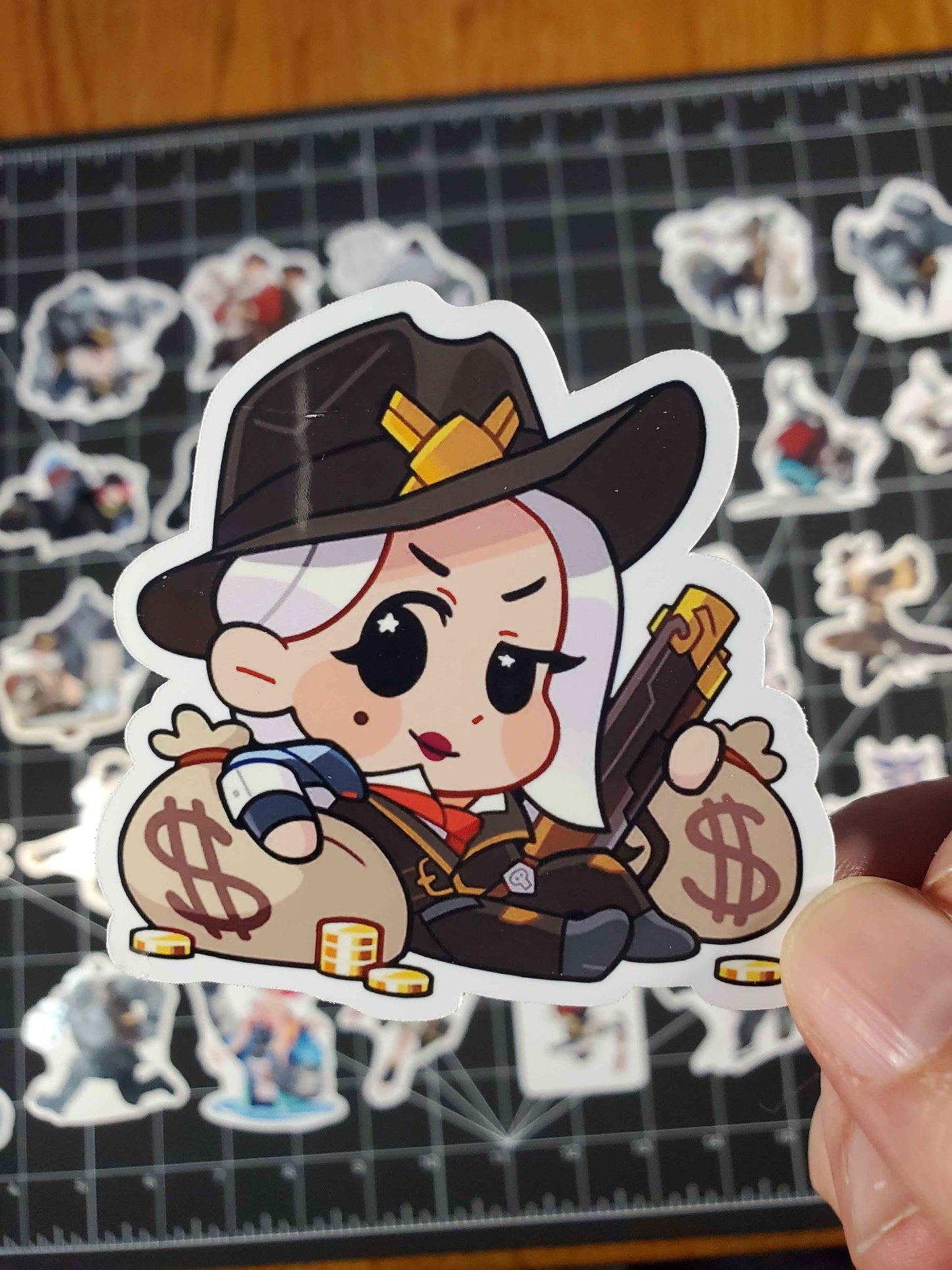 Ashe Overwatch 2 Hero Spray's Sticker Set | 39 High Quality Glossy Vinyls