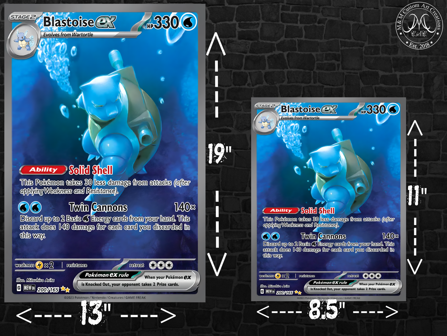 Blastoise ex #200 English 151 (MEW) Poster Print - Available in Two Sizes