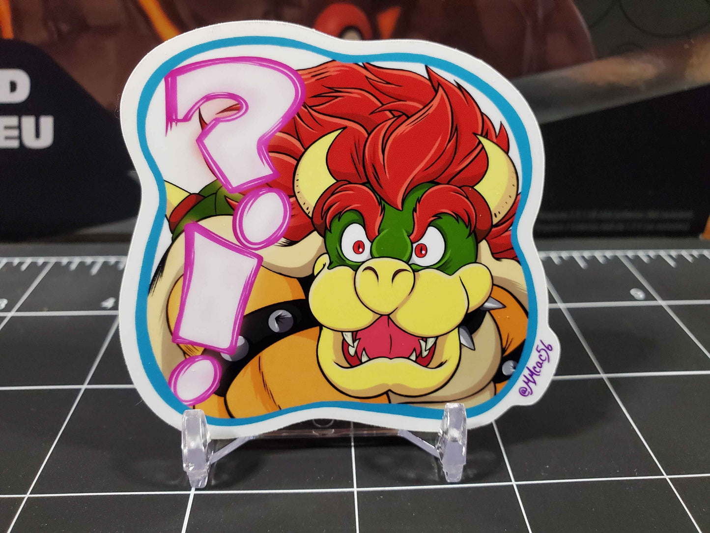 Bowser Sticker Set | 9 Custom Super Mario Bros Stickers | Glossy Vinyl Decals