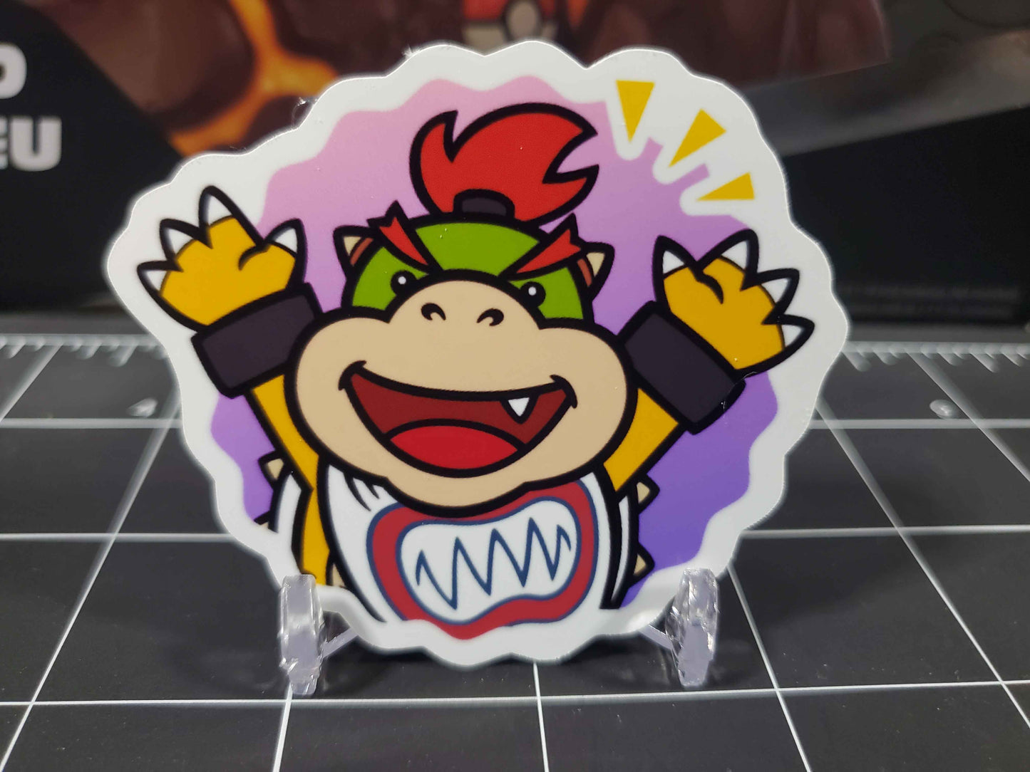 Bowser Sticker Set | 9 Custom Super Mario Bros Stickers | Glossy Vinyl Decals