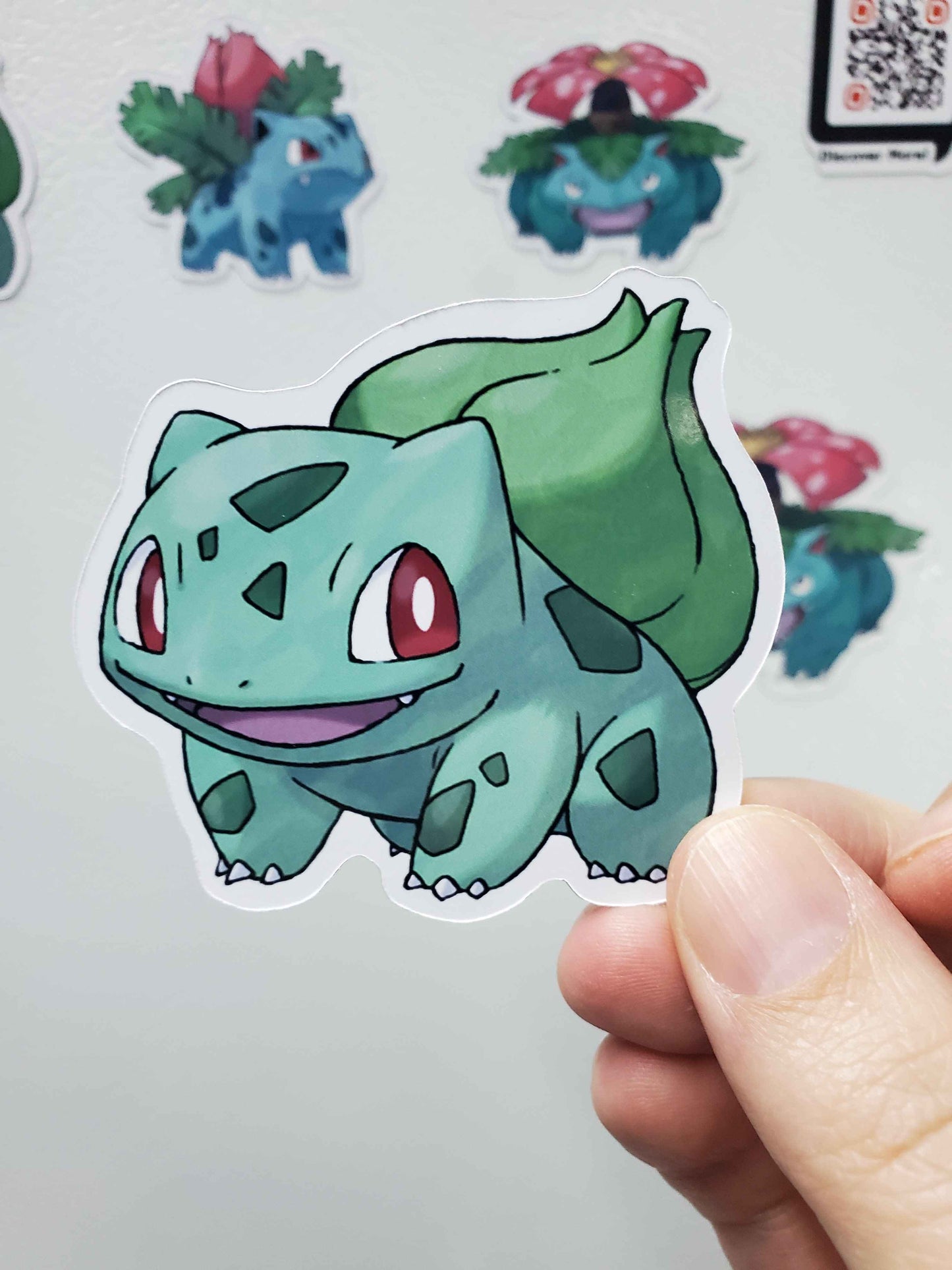 Bulbasaur, Ivysaur, Venusaur Fridge Magnet Set - Pokemon Grass Types
