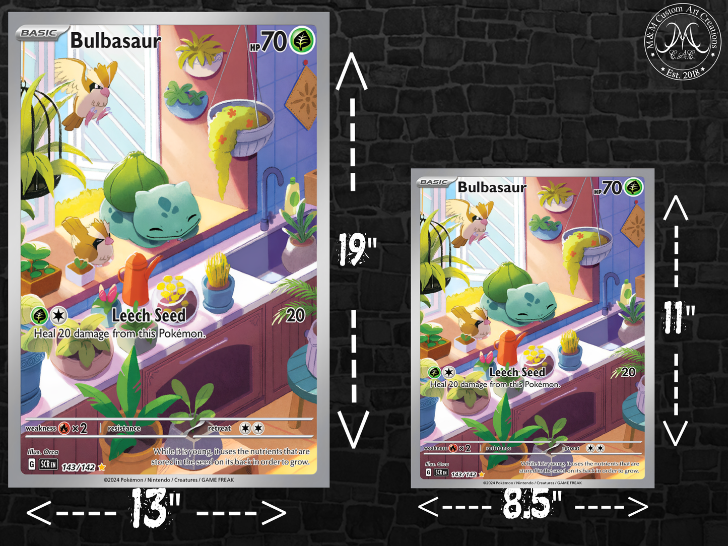 Bulbasaur #143 Illustration Rare Stellar Crown (SCR) Poster Print - Available in Two Sizes