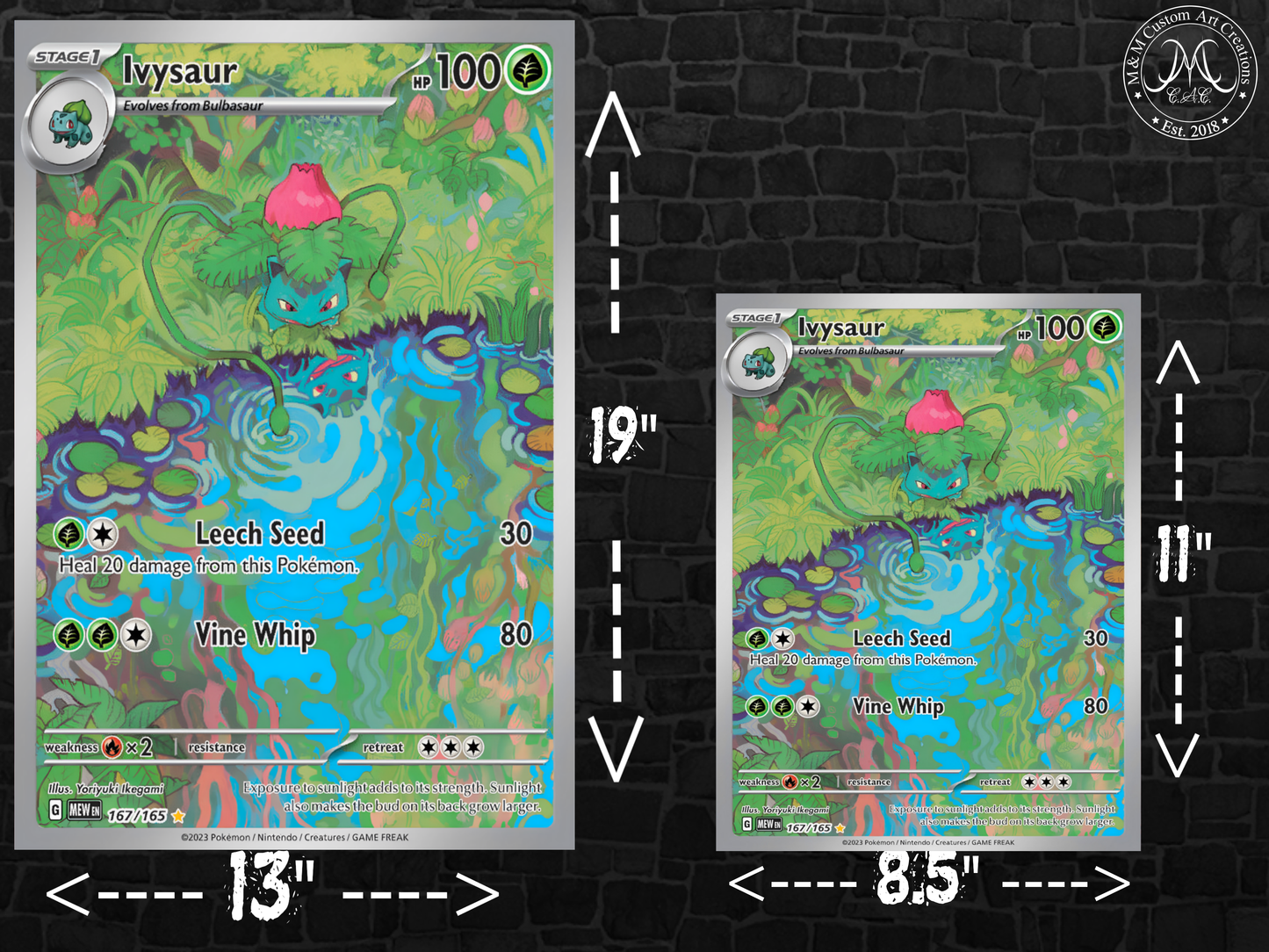 Ivysaur #167 English 151 Illustration Rare (MEW) Poster Print - Available in Two Sizes