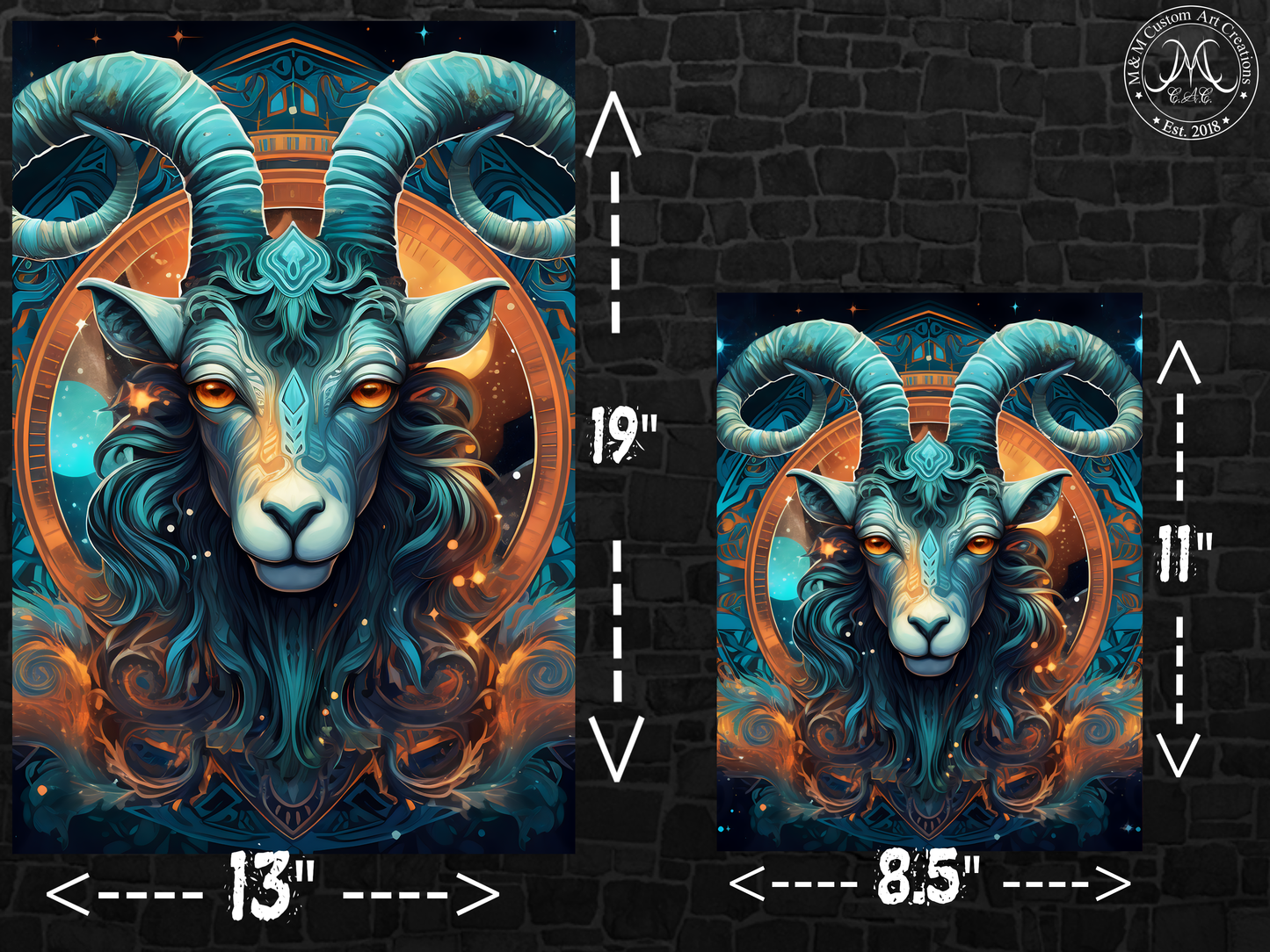 Capricorn Astrology Poster Prints | Zodiac Wall Art | Astrological Sign Decor | Great Gift Idea