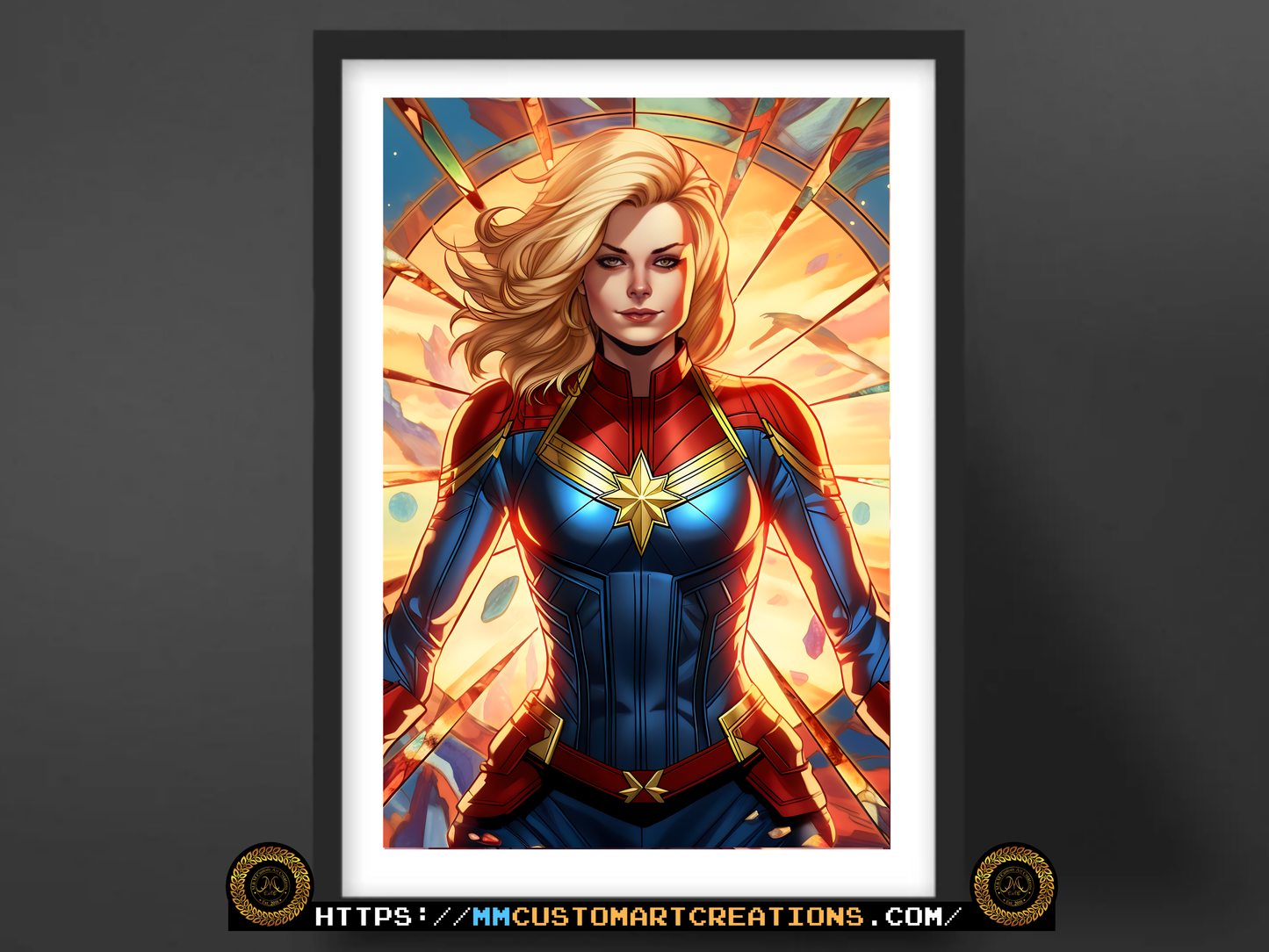 Captain Marvel Poster Prints | Marvel Wall Art | Carol Danvers Superhero Artwork