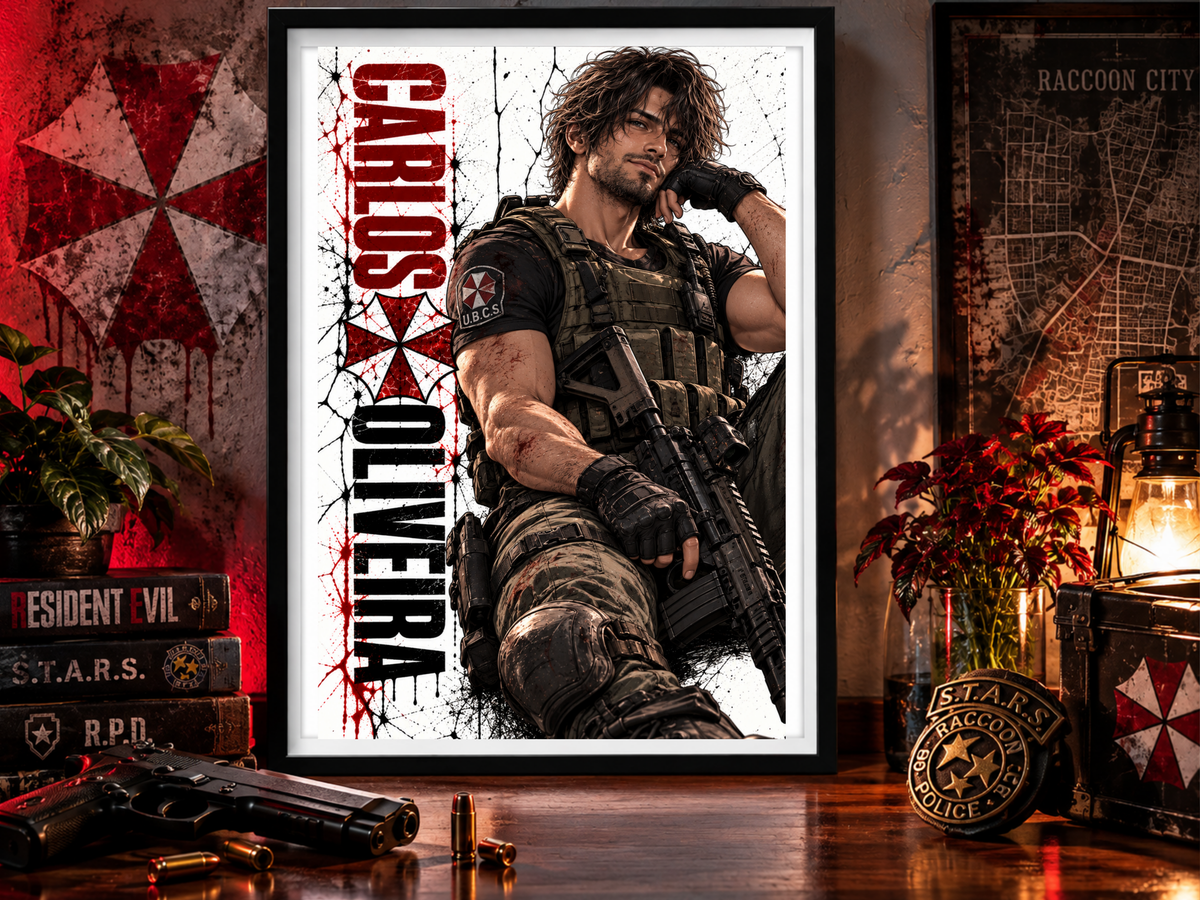 Resident Evil Carlos Oliveira 13x19 Art Print Poster | Choose 1 or Complete Set