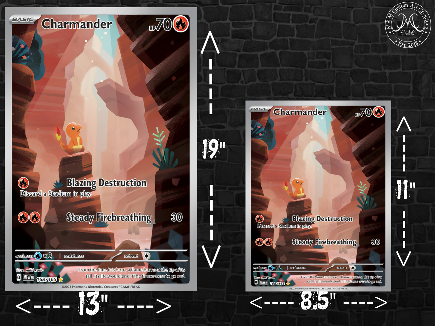 Charmander #168 English 151 (MEW) Poster Print - Available in Two Sizes