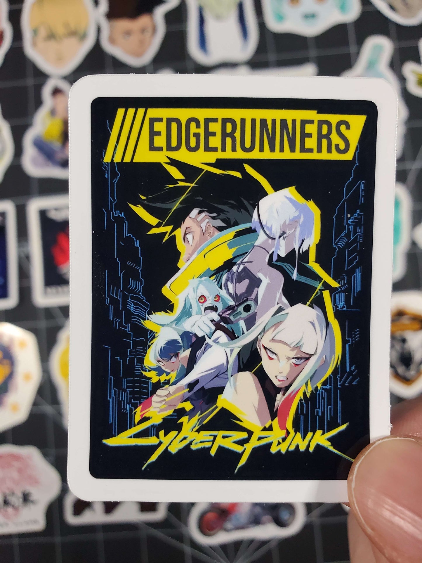 Cyberpunk Stickers โ 40x Glossy Vinyl Pack | Game & Edgerunners Anime Set | Laptop, Water Bottle, Journal
