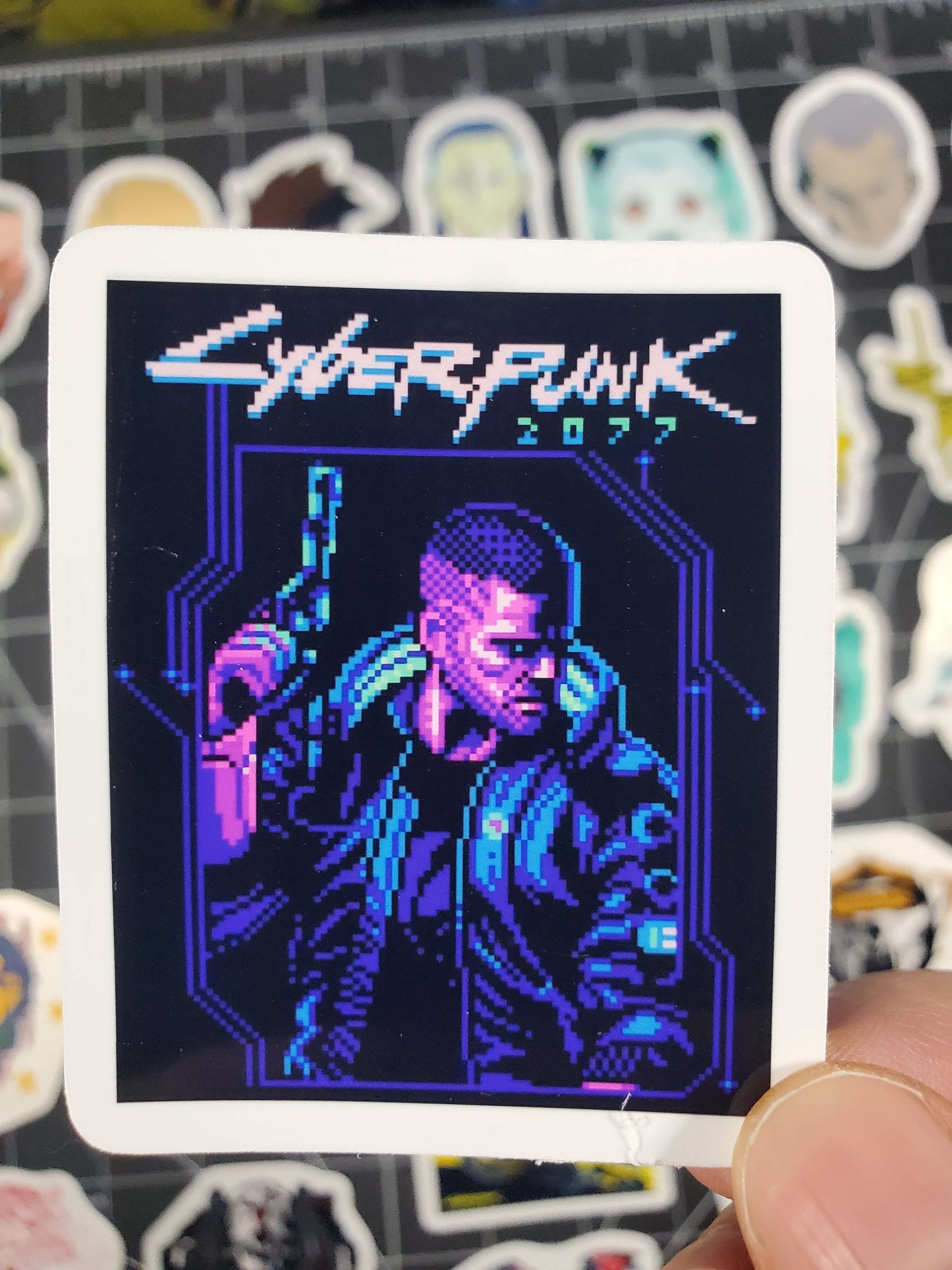 Cyberpunk Stickers โ 40x Glossy Vinyl Pack | Game & Edgerunners Anime Set | Laptop, Water Bottle, Journal