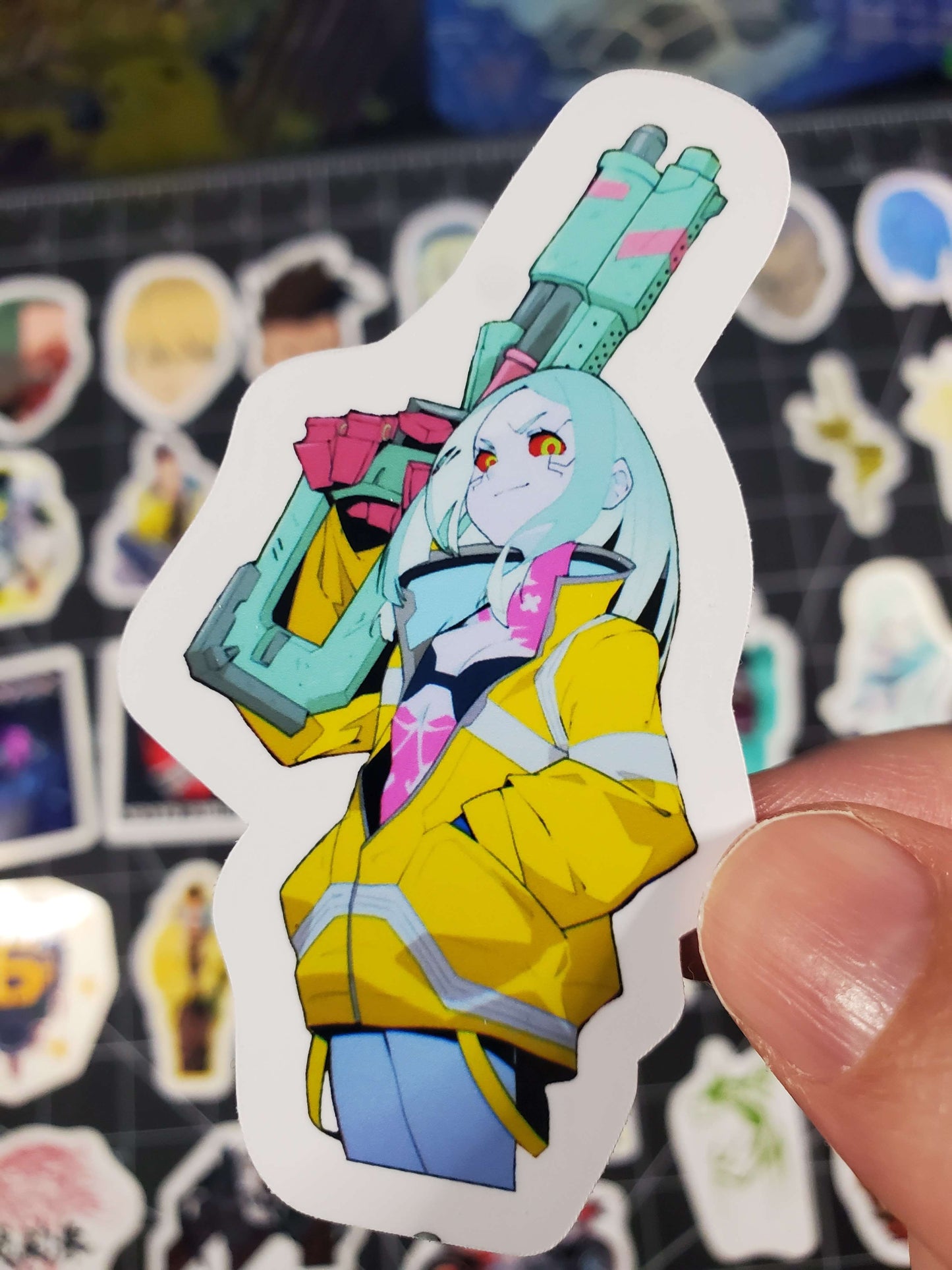Cyberpunk Stickers โ 40x Glossy Vinyl Pack | Game & Edgerunners Anime Set | Laptop, Water Bottle, Journal