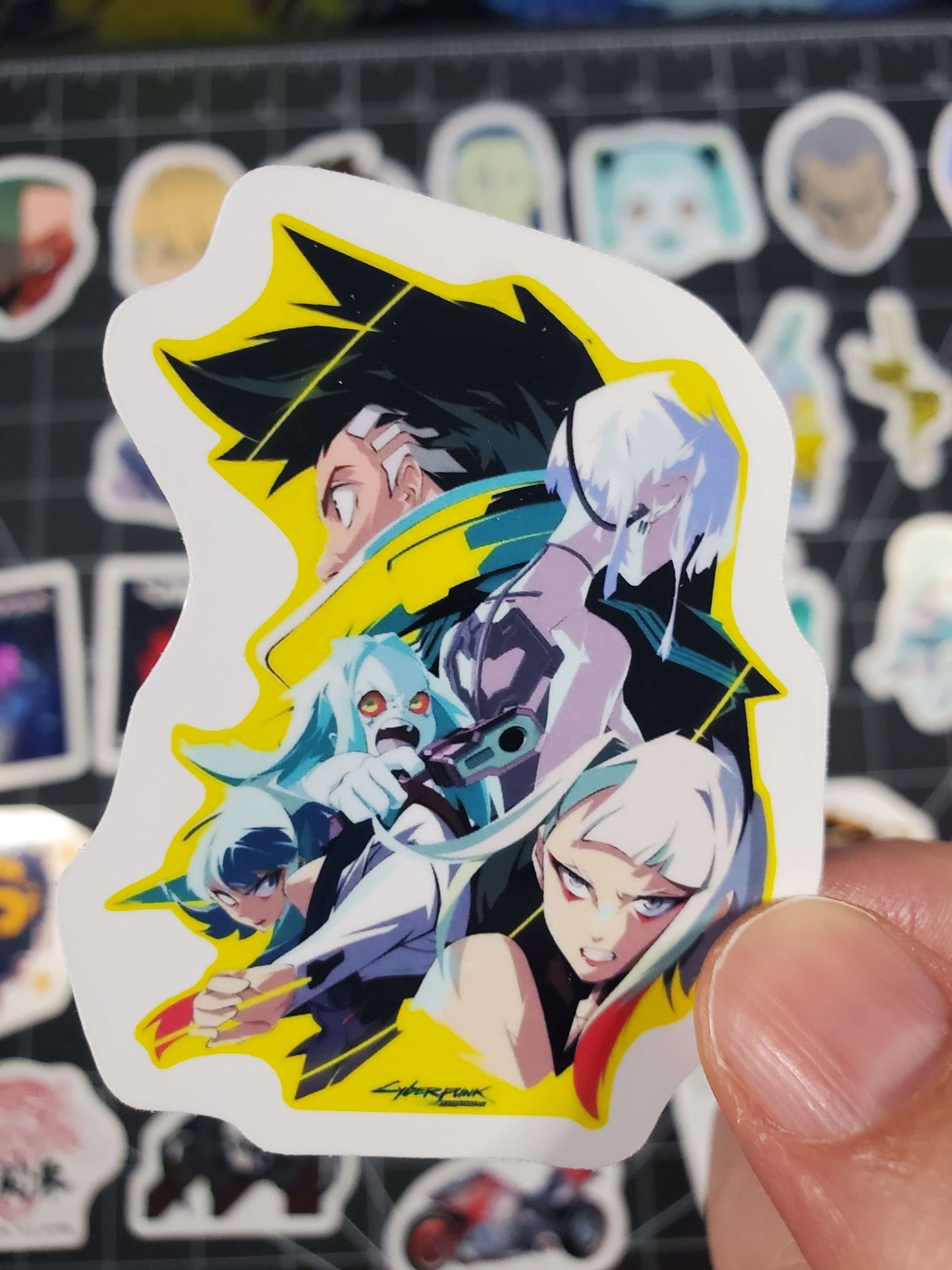 Cyberpunk Stickers โ 40x Glossy Vinyl Pack | Game & Edgerunners Anime Set | Laptop, Water Bottle, Journal