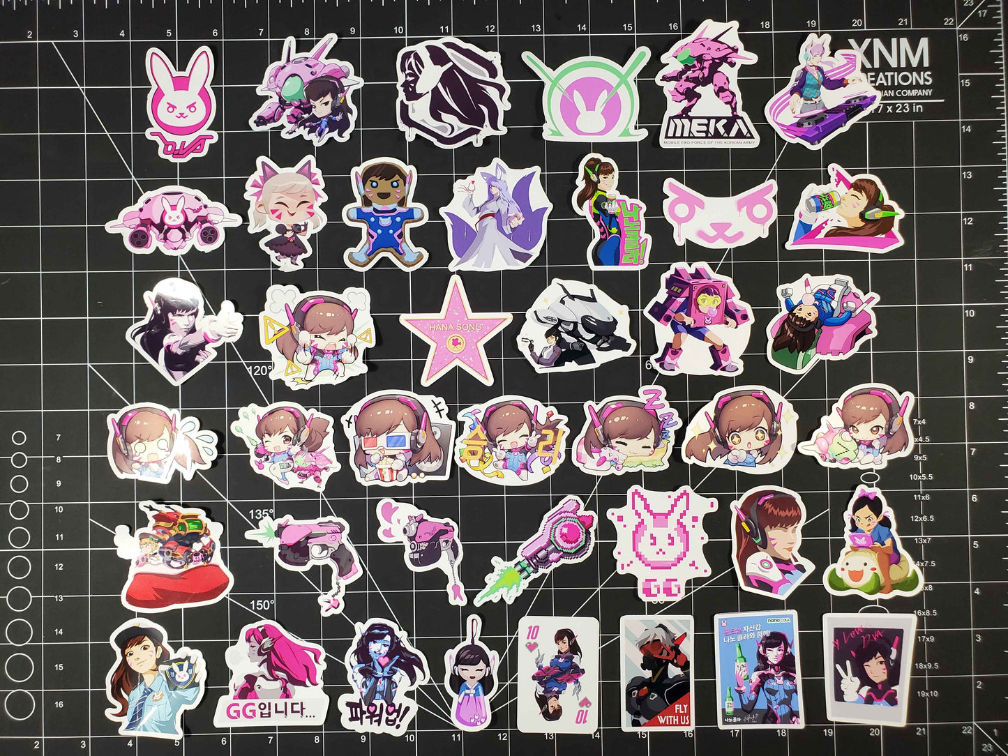 Overwatch 2 D.Va Hero Spray's Sticker Set | 41 High Quality Glossy Vinyls