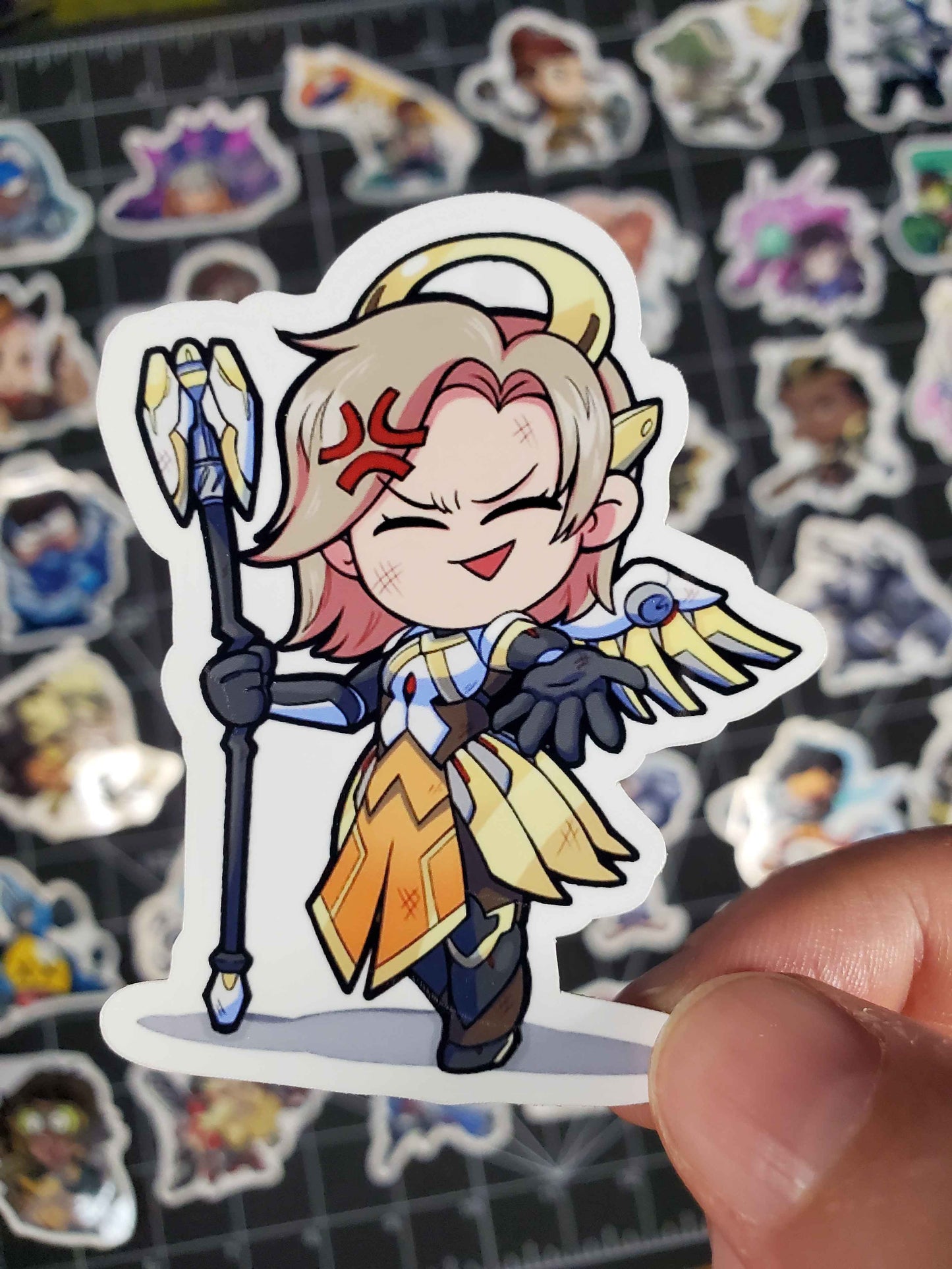 Dev Doodle Overwatch Character Spray Sticker Set | 44 Glossy Vinyl Decals | Cute Sprays