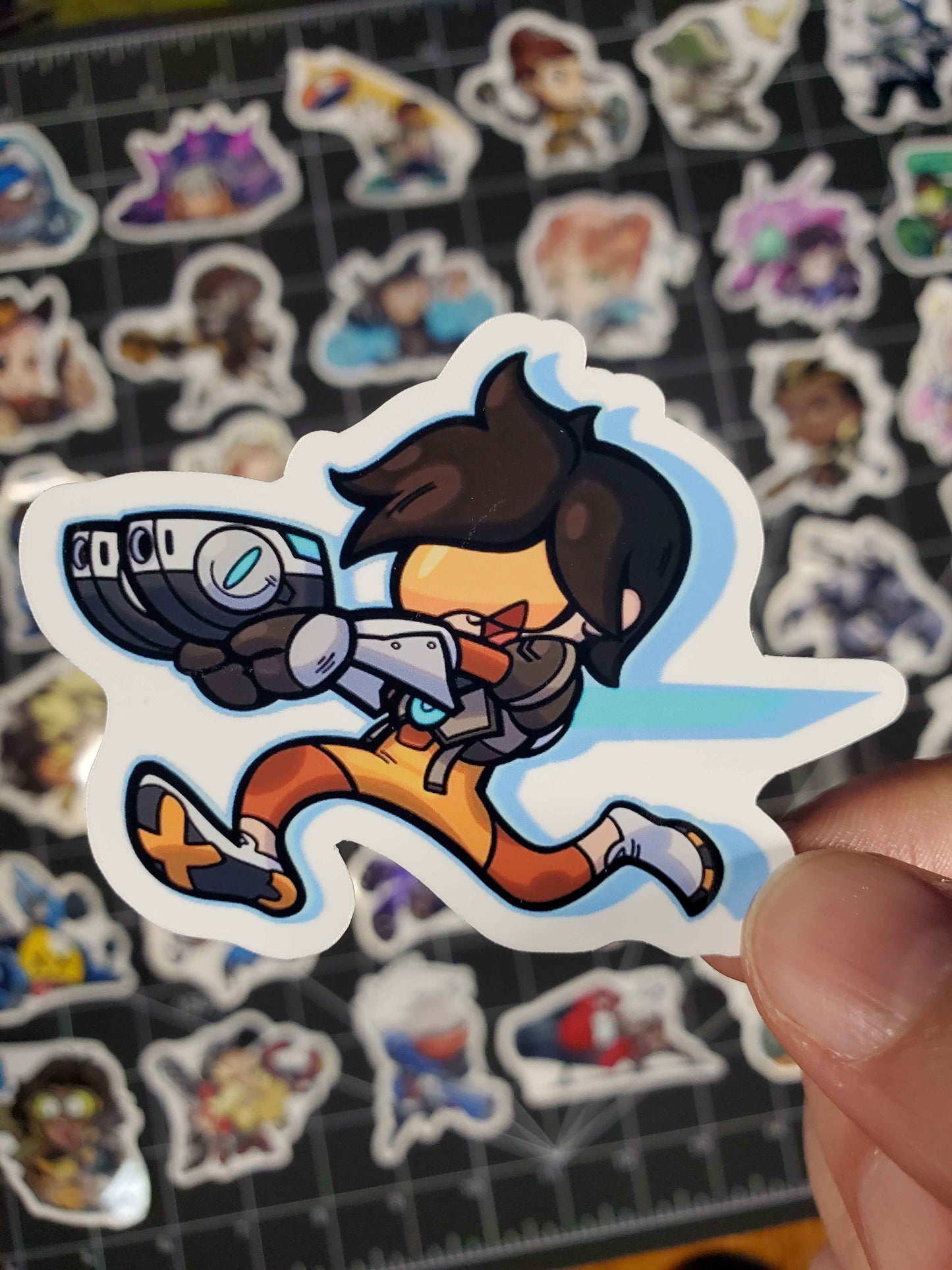 Dev Doodle Overwatch Character Spray Sticker Set | 44 Glossy Vinyl Decals | Cute Sprays