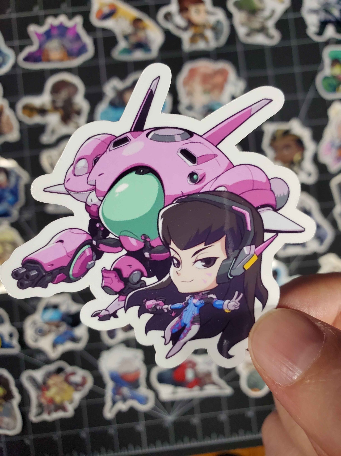 Dev Doodle Overwatch Character Spray Sticker Set | 44 Glossy Vinyl Decals | Cute Sprays