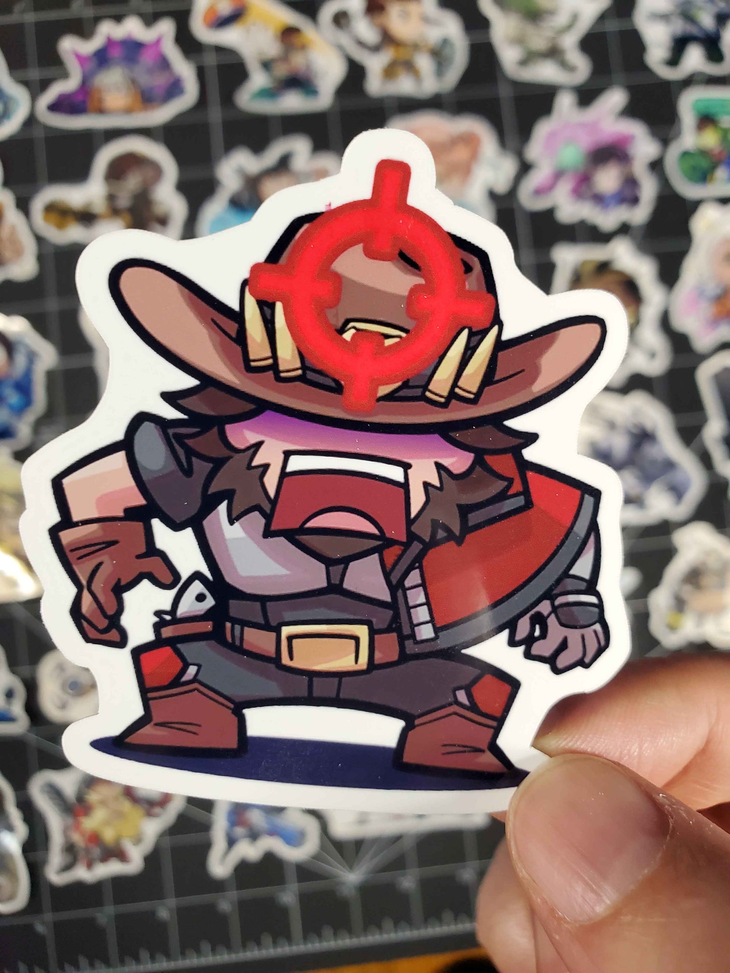 Dev Doodle Overwatch Character Spray Sticker Set | 44 Glossy Vinyl Decals | Cute Sprays