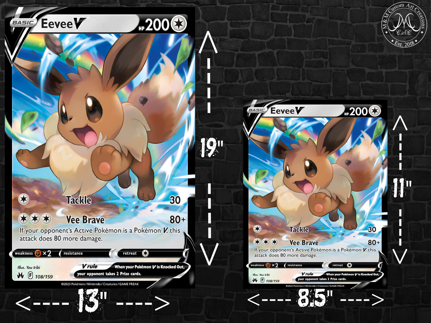 Eevee V #108 Crown Zenith (CRZ) Poster Print - Available in Two Sizes