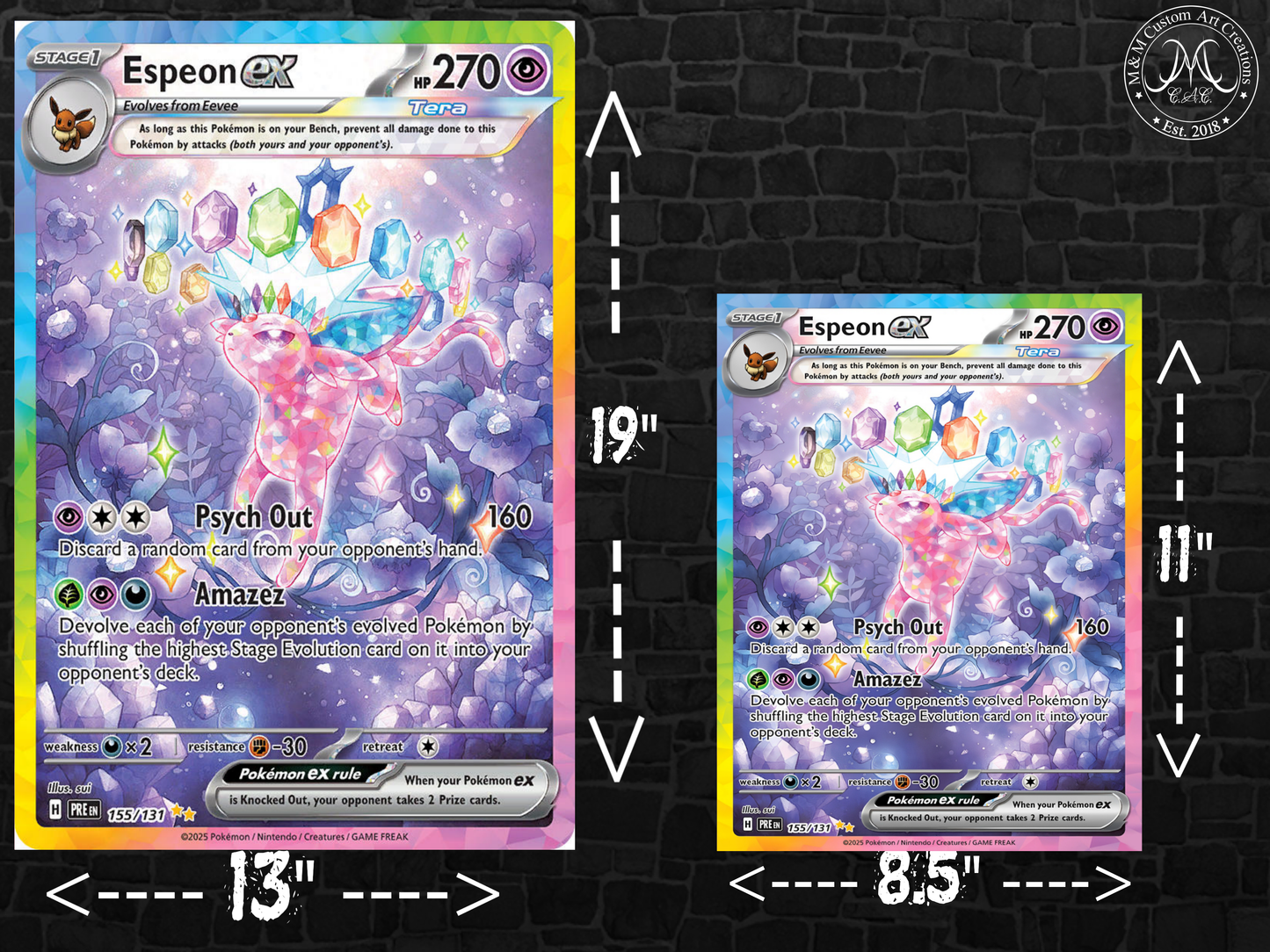 Espeon ex #155 Alt Art Prismatic Evolutions (PRE) Poster Print - Available in Two Sizes