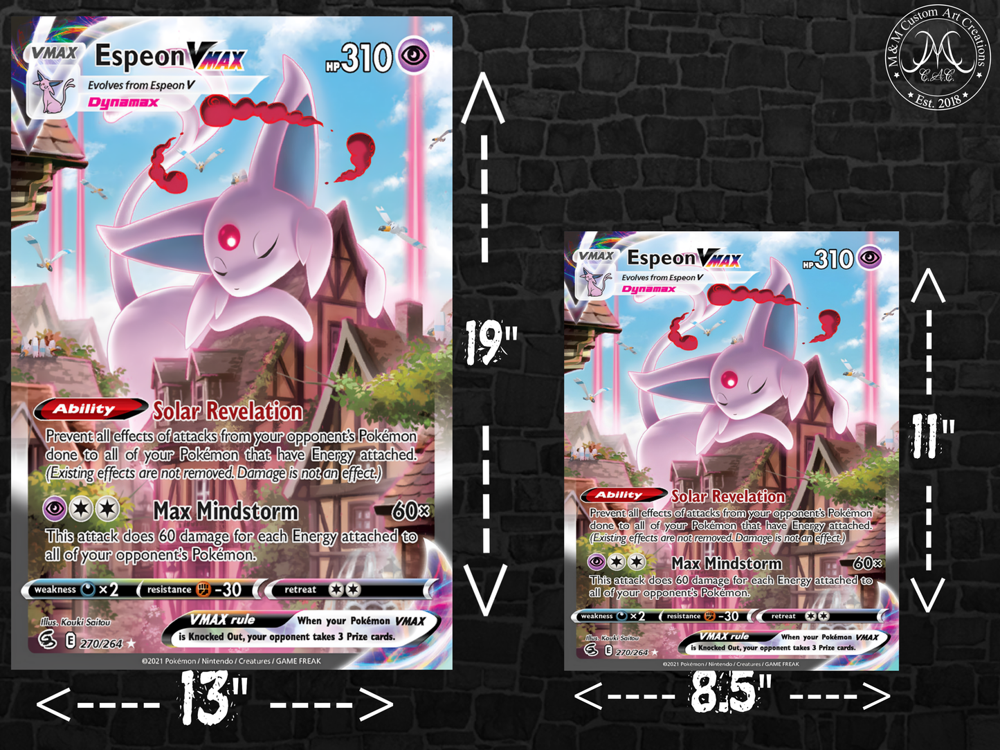 Espeon VMAX #270 Alt Art Fusion Strike (FST) Poster Print - Available in Two Sizes