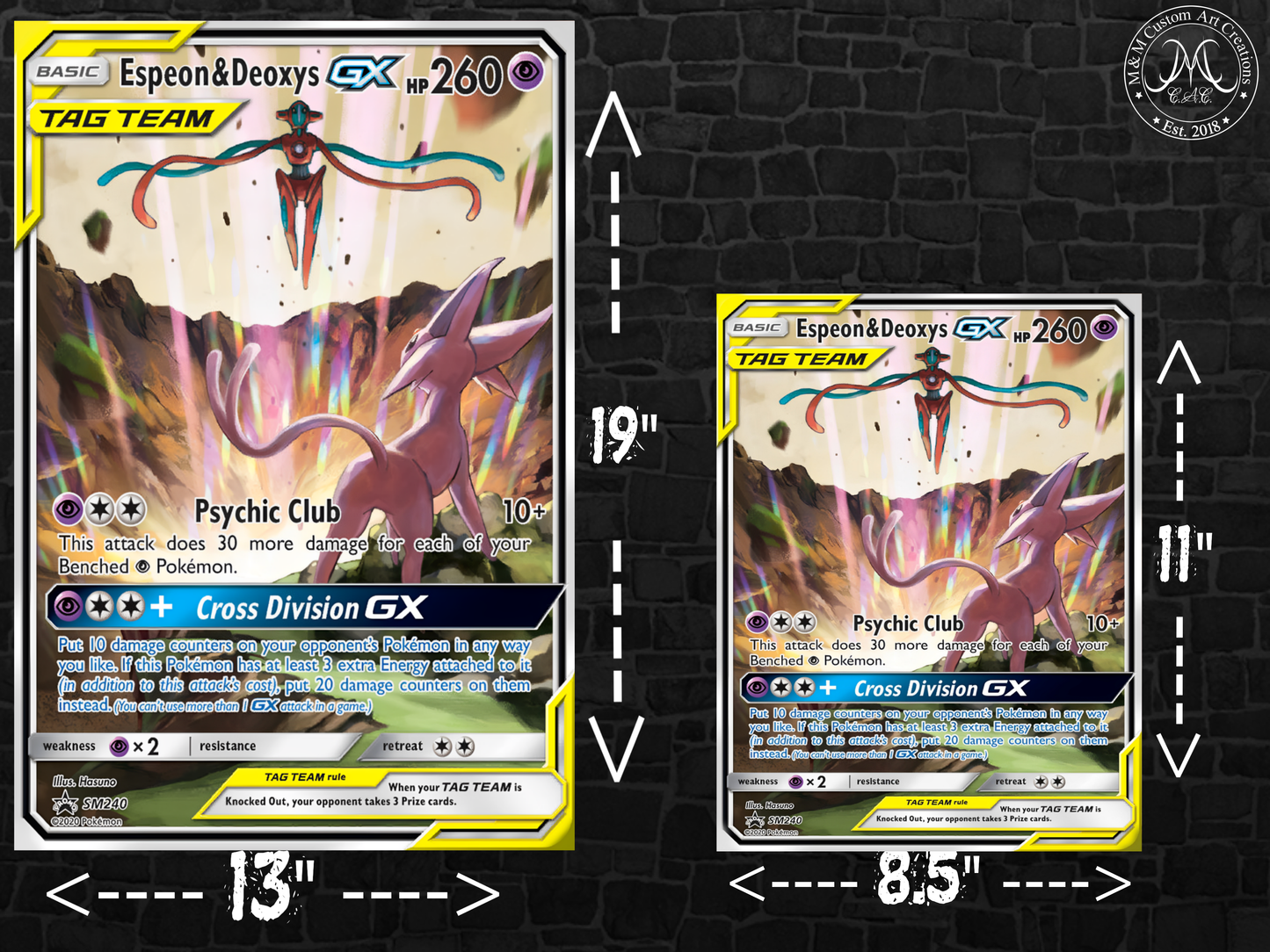 Espeon & Deoxys GX #SM240 Sun & Moon Promo (SMP) Poster Print - Available in Two Sizes