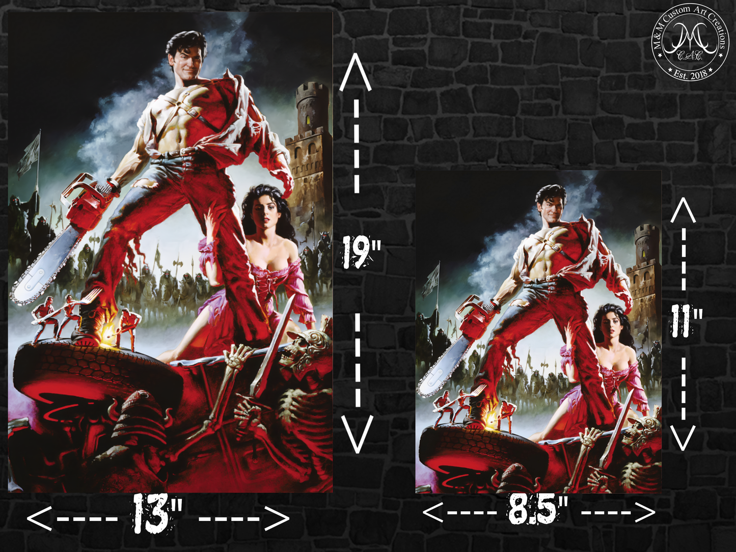 Evil Dead Poster Prints Set | Army of Darkness & Ash vs Evil Dead Art | 8.5x11 and 13x19 Available