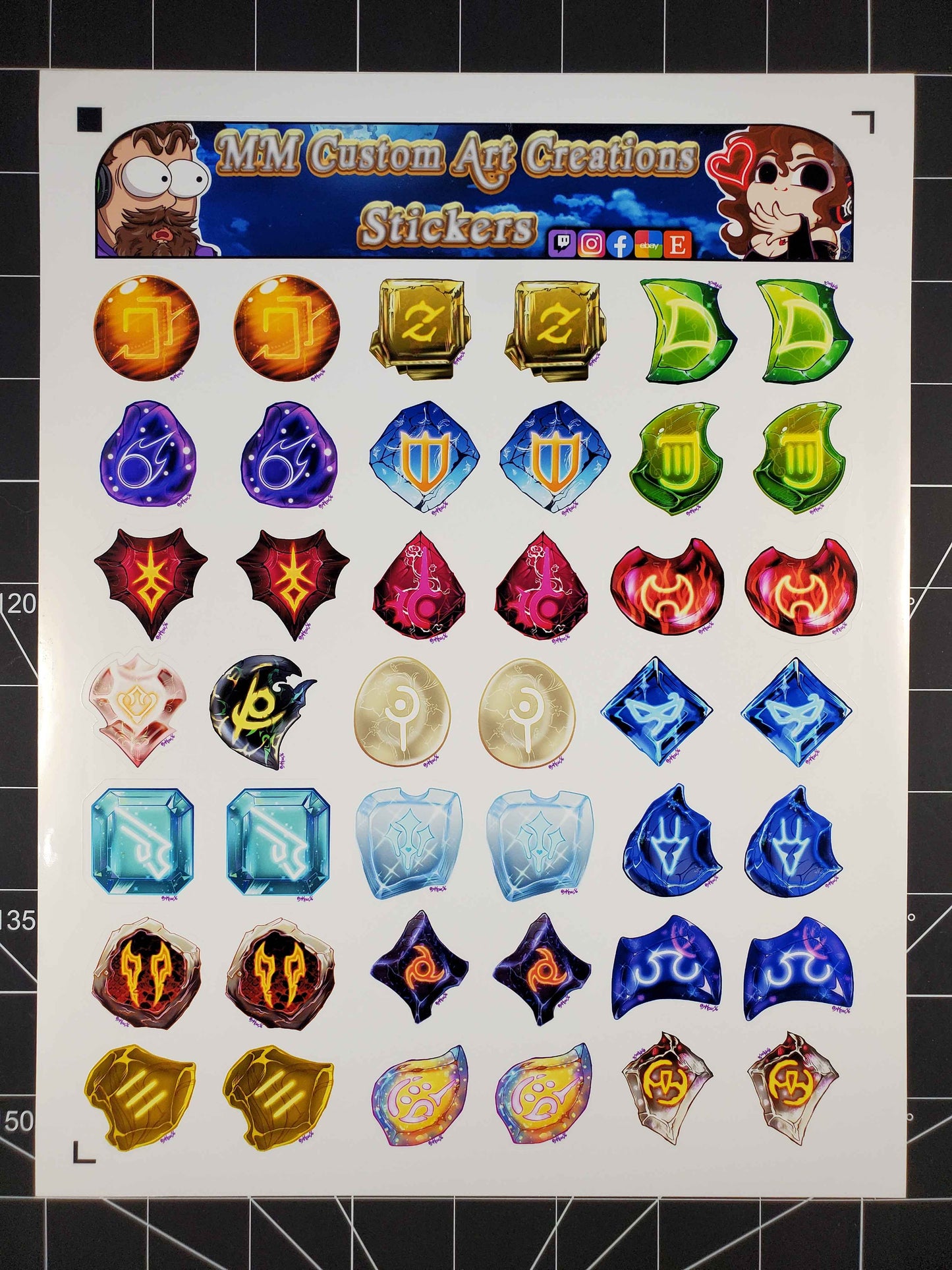 Final Fantasy 14 Soul Crystal Stickers | Complete Set of 22 Glossy Vinyl Decals
