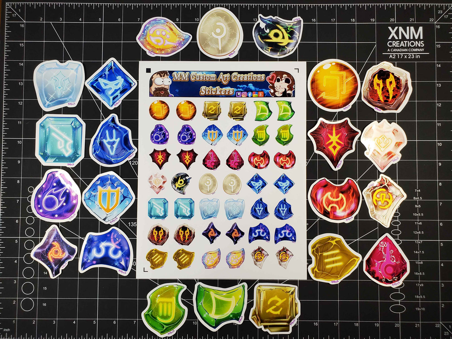 Final Fantasy 14 Soul Crystal Stickers | Complete Set of 22 Glossy Vinyl Decals