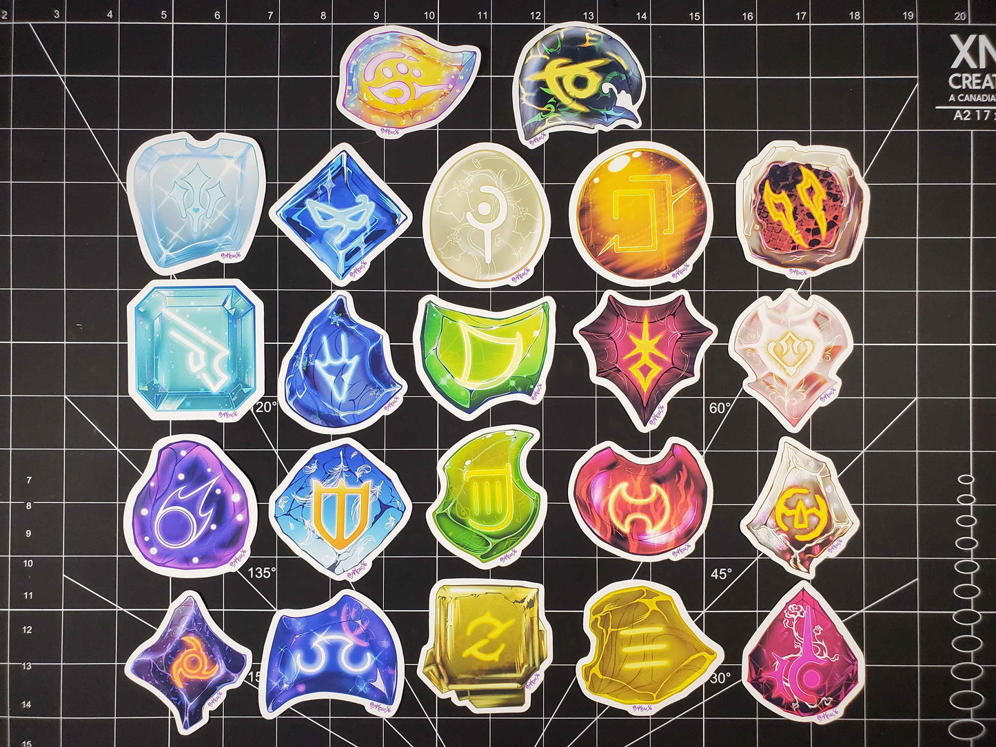 Final Fantasy 14 Soul Crystal Stickers | Complete Set of 22 Glossy Vinyl Decals