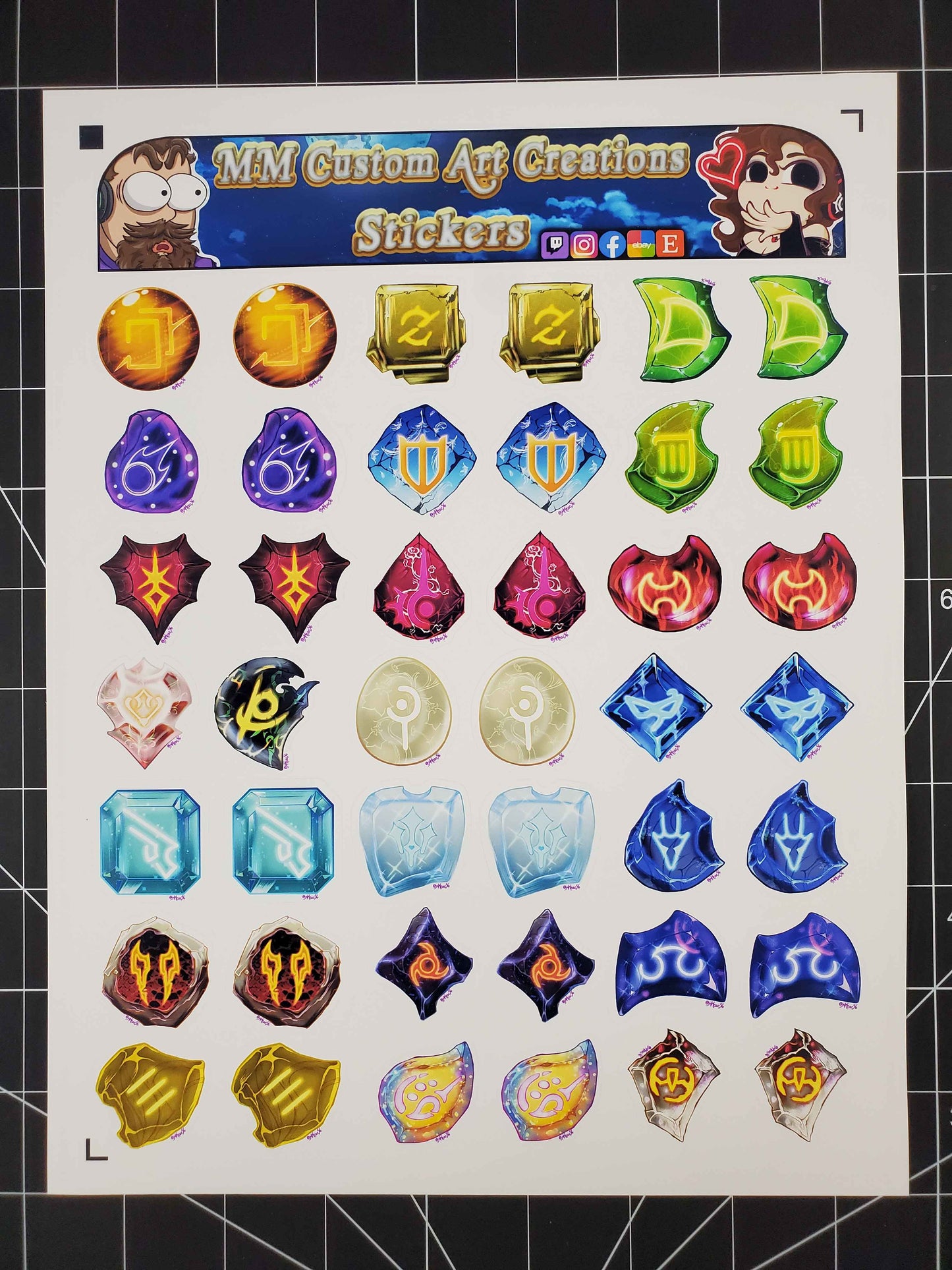Final Fantasy 14 Soul Crystal Stickers | Complete Set of 22 Glossy Vinyl Decals