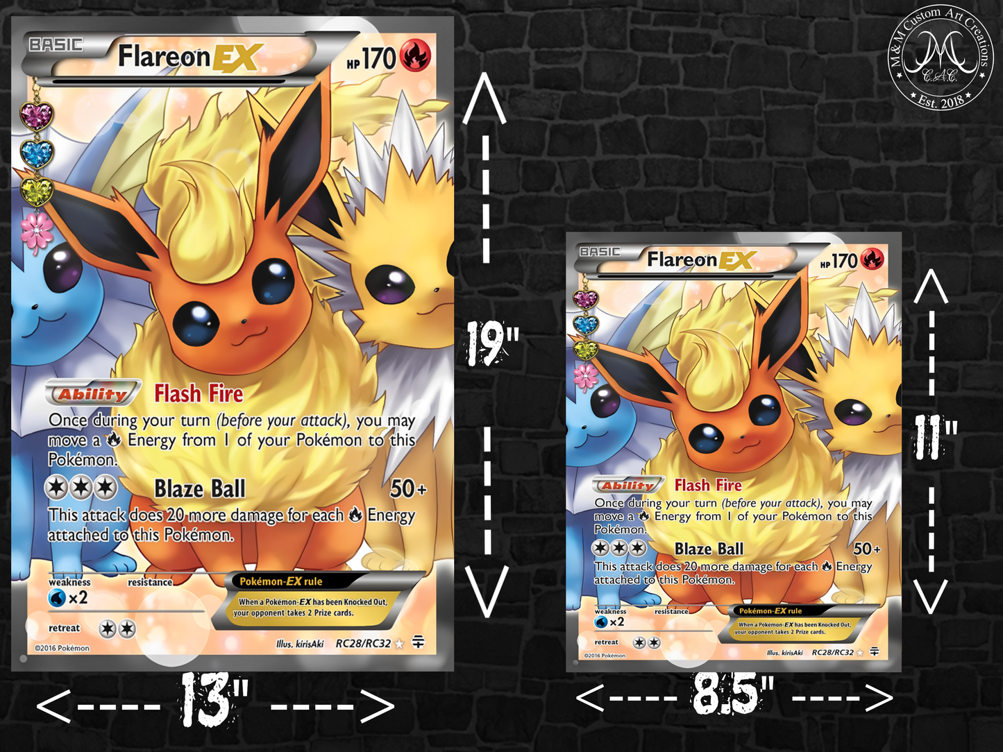 Flareon EX #RC28 Generations (GEN) Poster Print - Available in Two Sizes