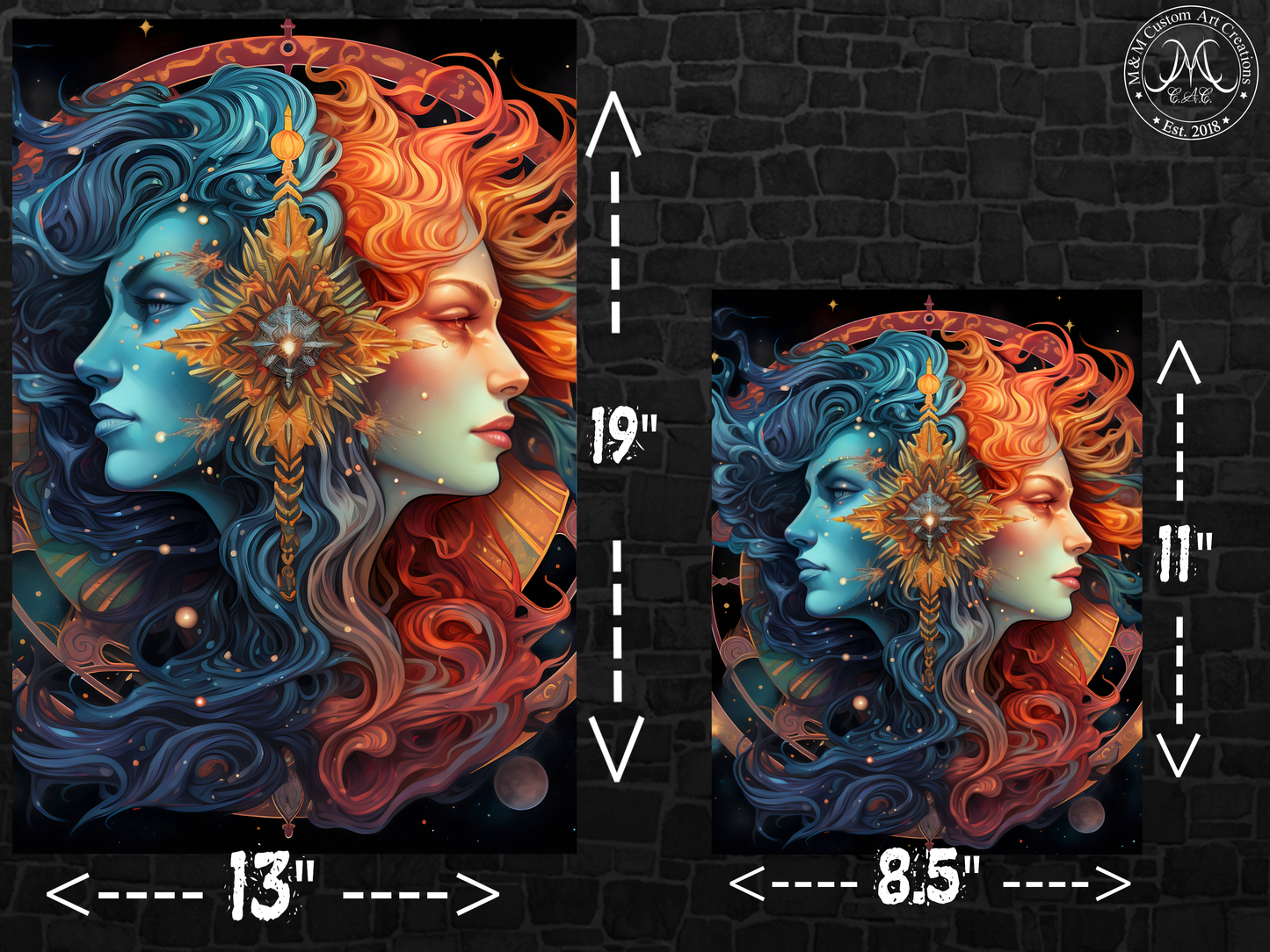 Gemini Astrology Poster Prints | Zodiac Wall Art | Astrological Sign Decor | Great Gift Ideas