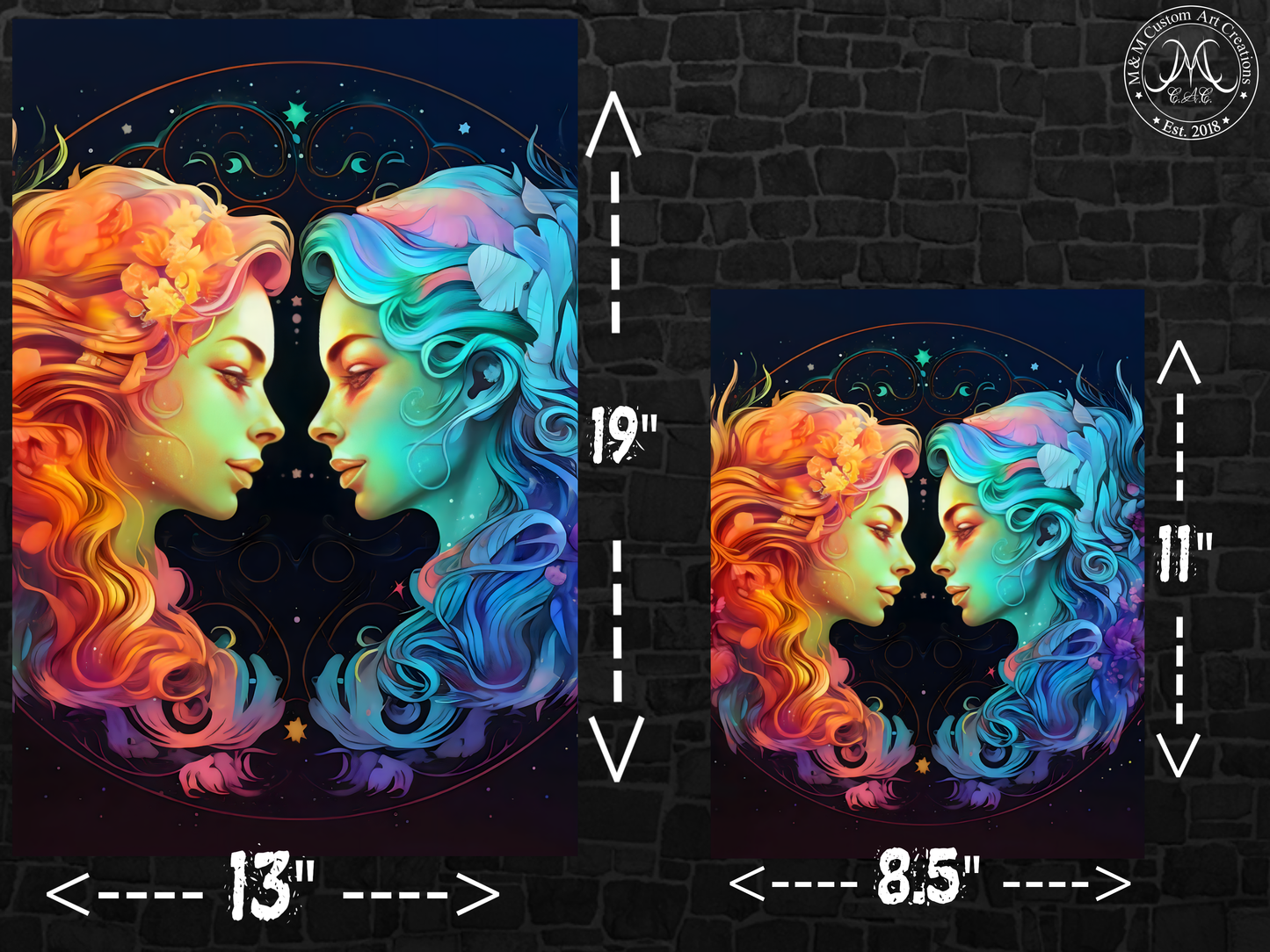 Gemini Astrology Poster Prints | Zodiac Wall Art | Astrological Sign Decor | Great Gift Ideas