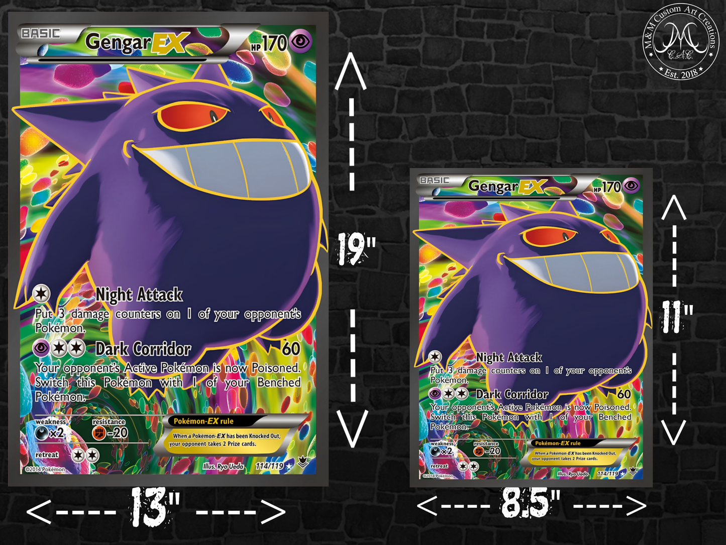 Gengar EX #114 Phantom Forces (PHF) Poster Print - Available in Two Sizes