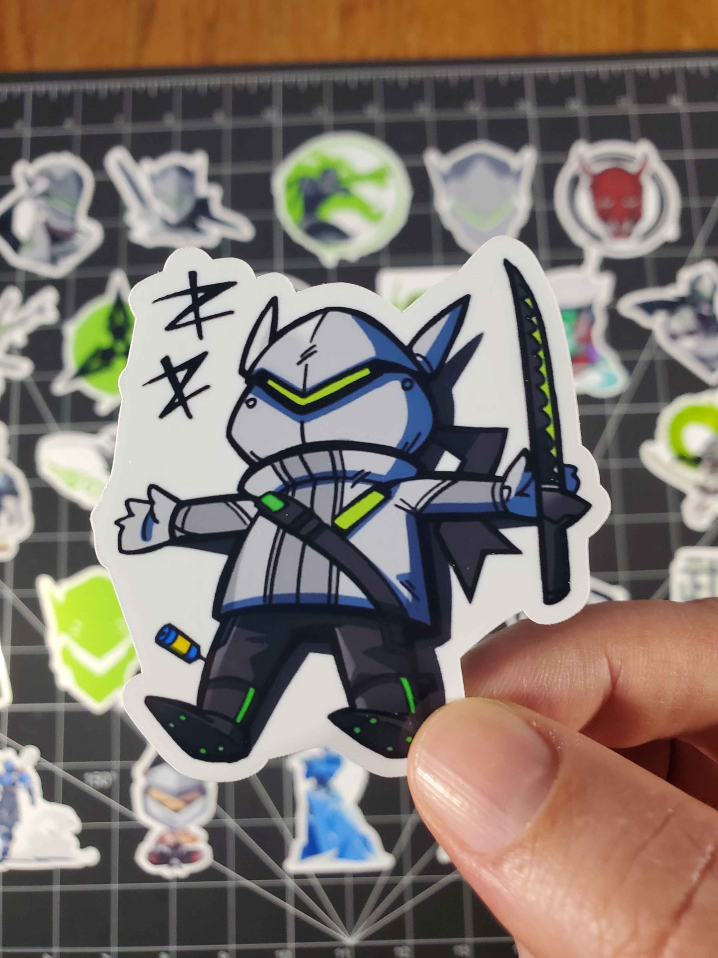 Overwatch 2 Genji Hero Spray's Sticker Set | 28 High Quality Glossy Vinyls