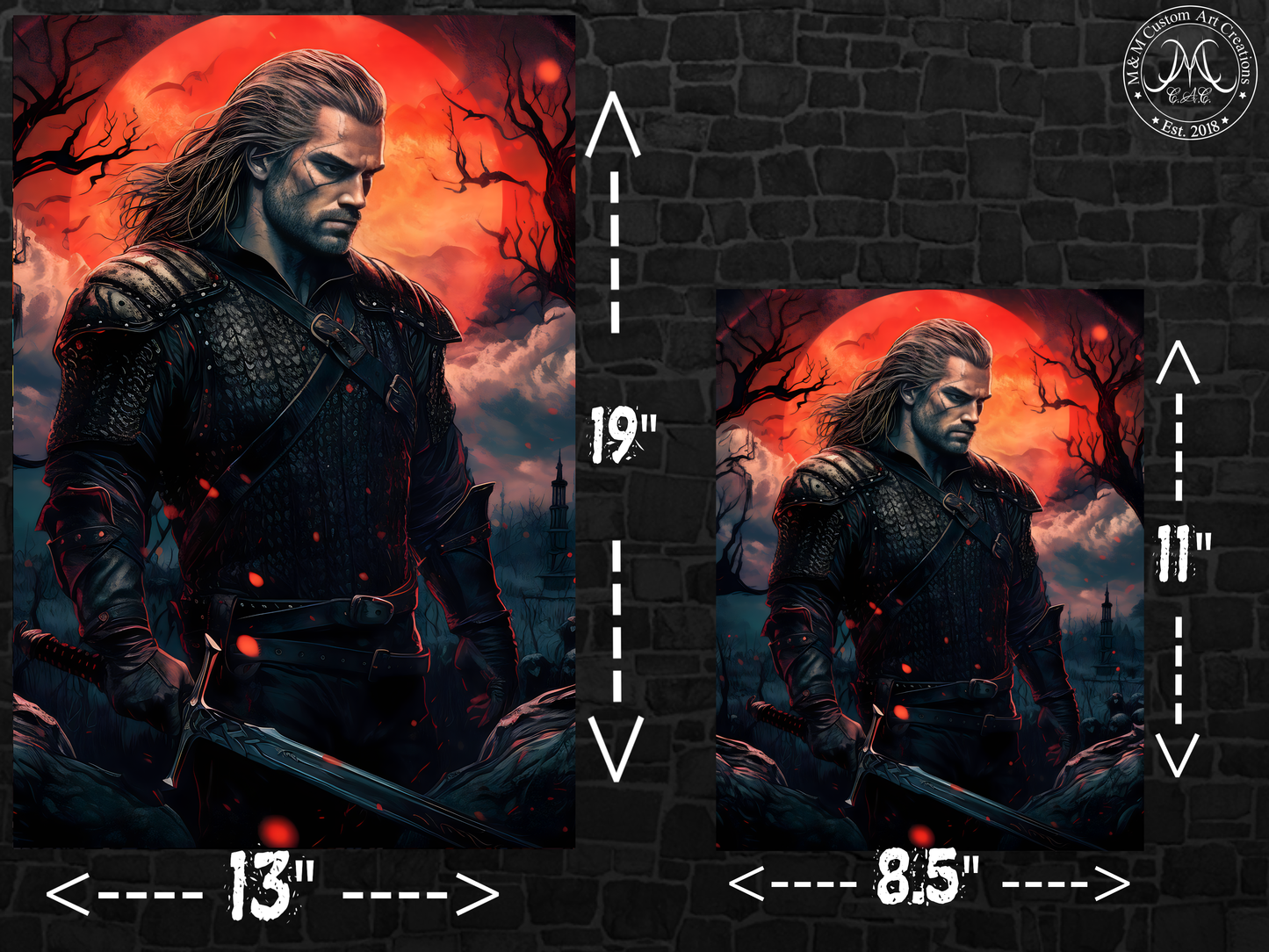 Henry Cavill as The Witcher Poster Prints | Geralt of Rivia | 8.5x11 and 13x19 Options