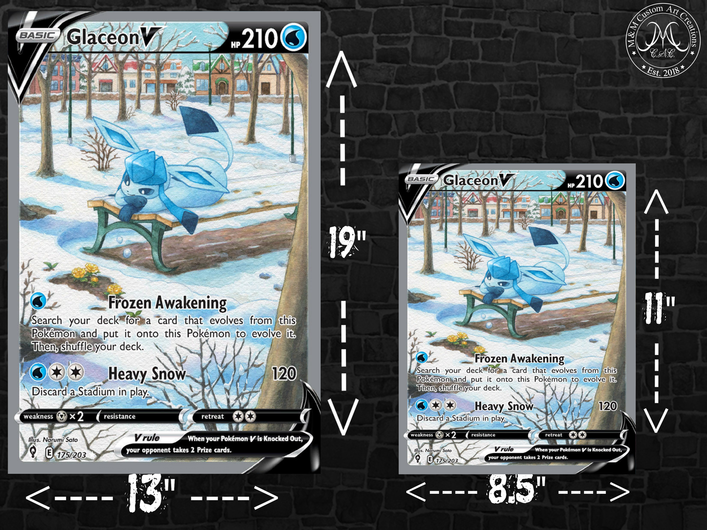 Glaceon V #175 Alt Art Evolving Skies (EVS) Poster Print - Available in Two Sizes