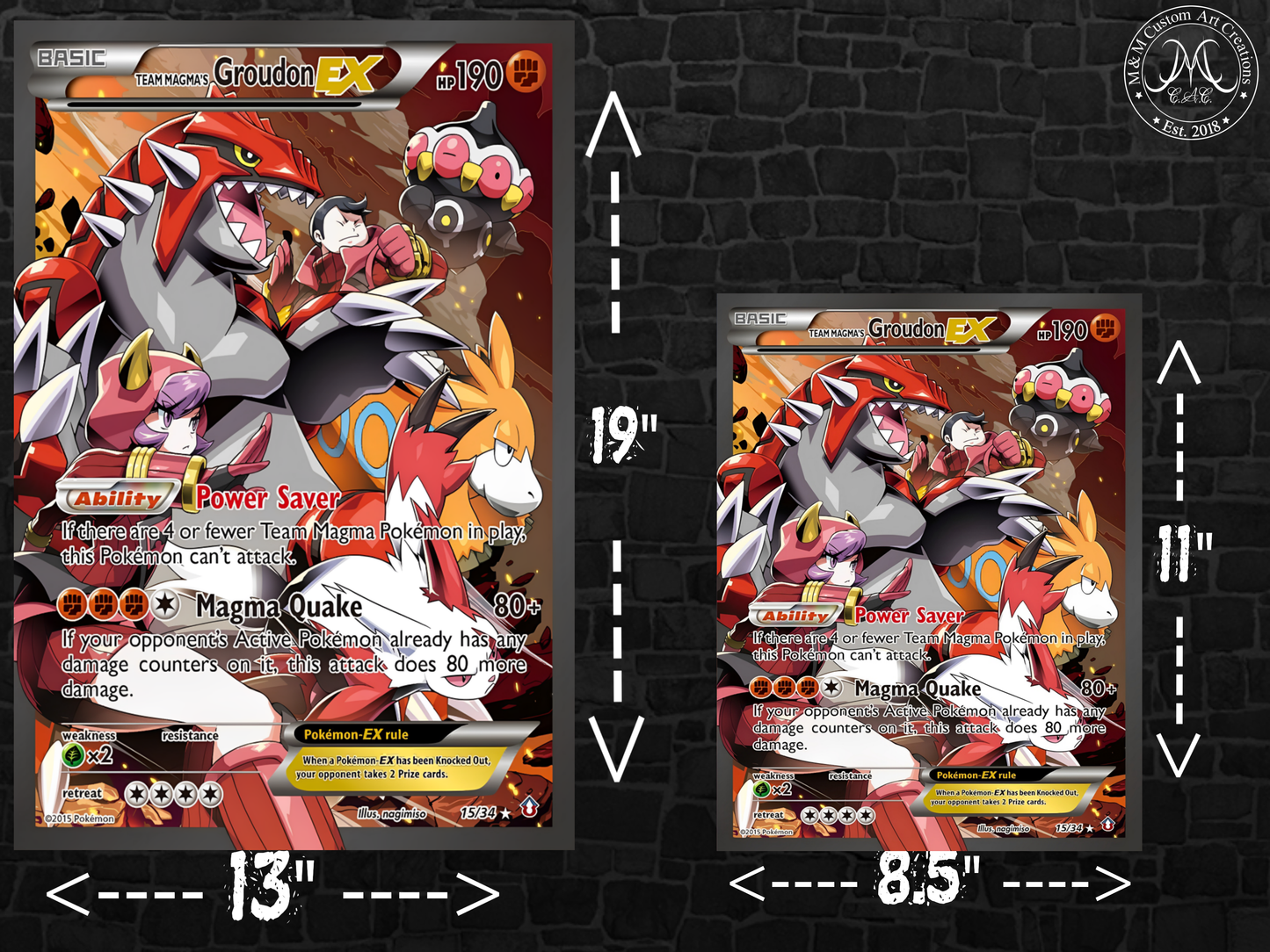 Team Magma’s Groudon EX #15 Double Crisis (DCR) Poster Print - Available in Two Sizes