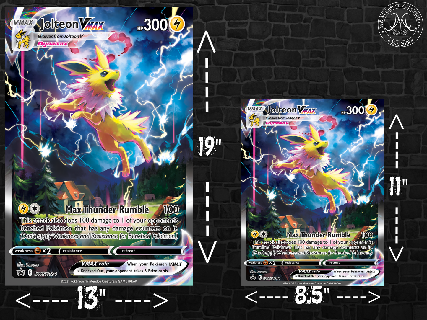 Jolteon VMAX #SWSH184 Sword & Shield Promo Poster Print - Available in Two Sizes