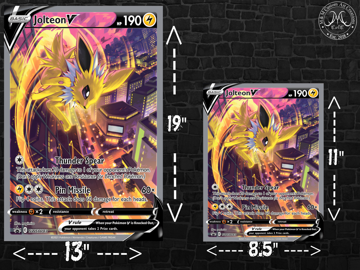 Jolteon V #SWSH183 Sword & Shield Promo Poster Print - Available in Two Sizes