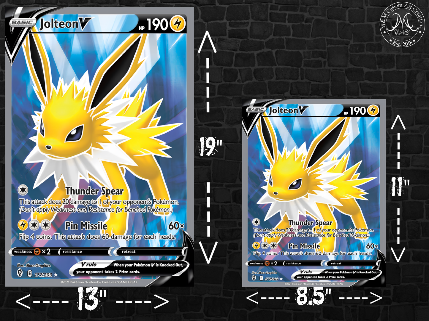 Jolteon V #177 Full Art Evolving Skies (EVS) Poster Print - Available in Two Sizes