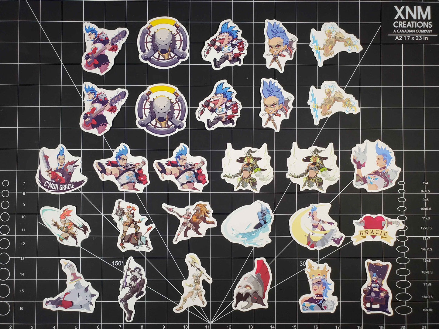 Overwatch 2 Junker Queen Hero Spray's Sticker Set | 28 High Quality Glossy Vinyl