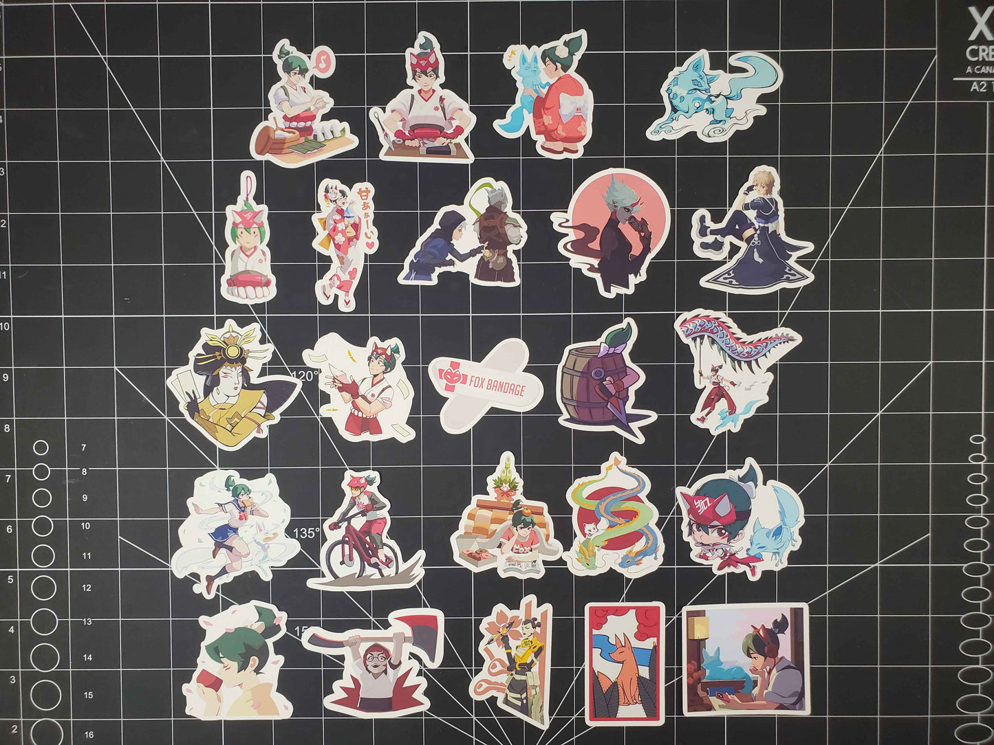 Overwatch 2 Kiriko Hero Spray's Sticker Set | 24 High Quality Glossy Vinyls