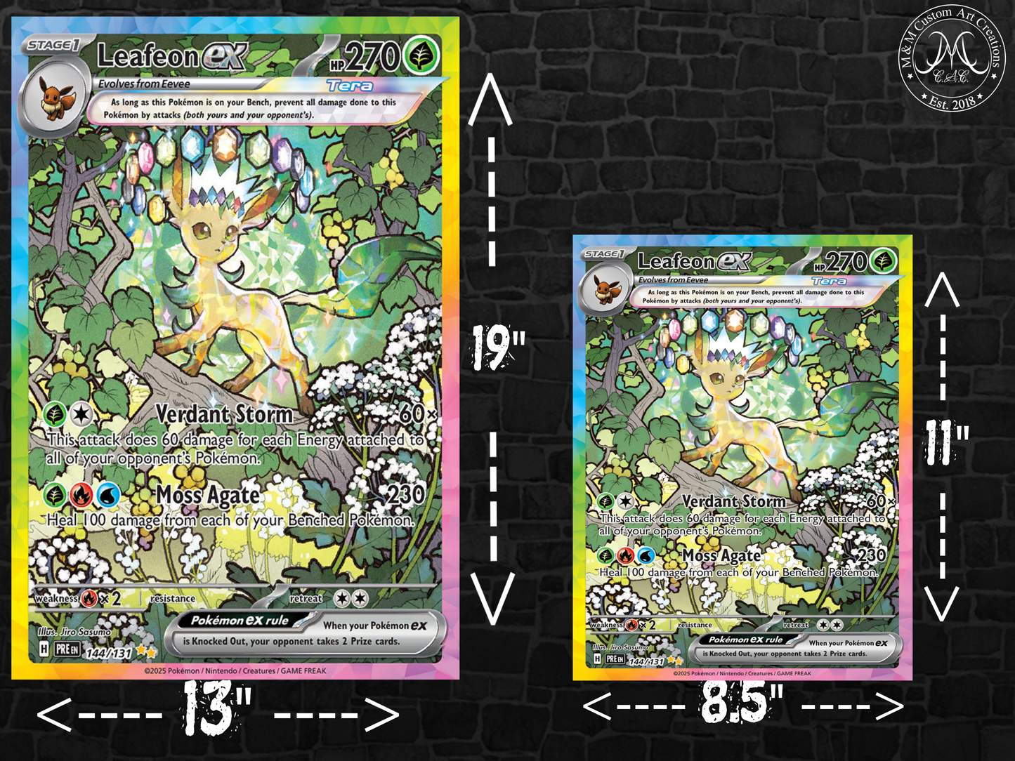 Leafeon ex #144 Secret Illustration Rare Prismatic Evolutions (PRE) Poster Print - Available in Two Sizes