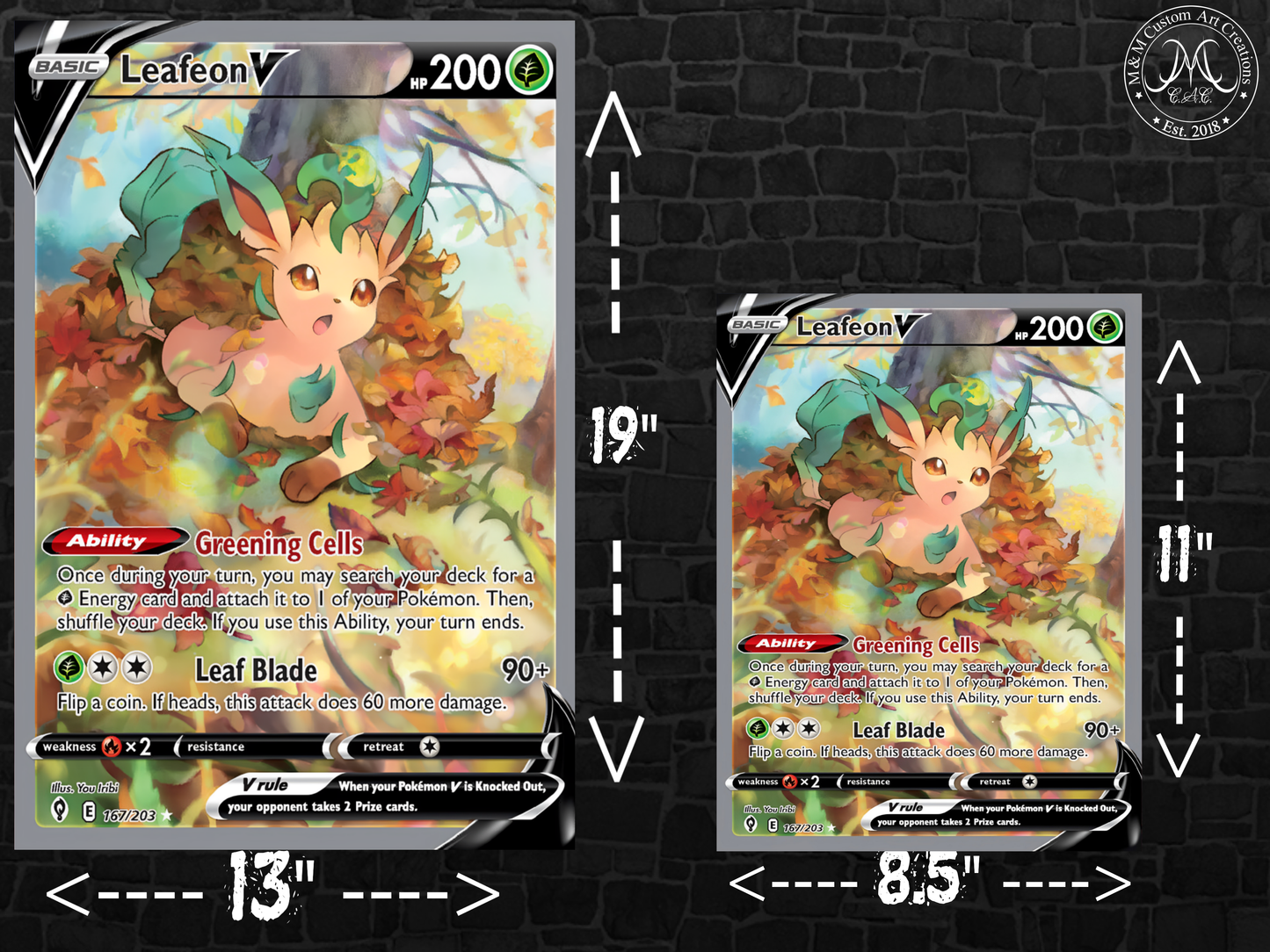 Leafeon V #167 Alt Art Evolving Skies (EVS) Poster Print - Available in Two Sizes