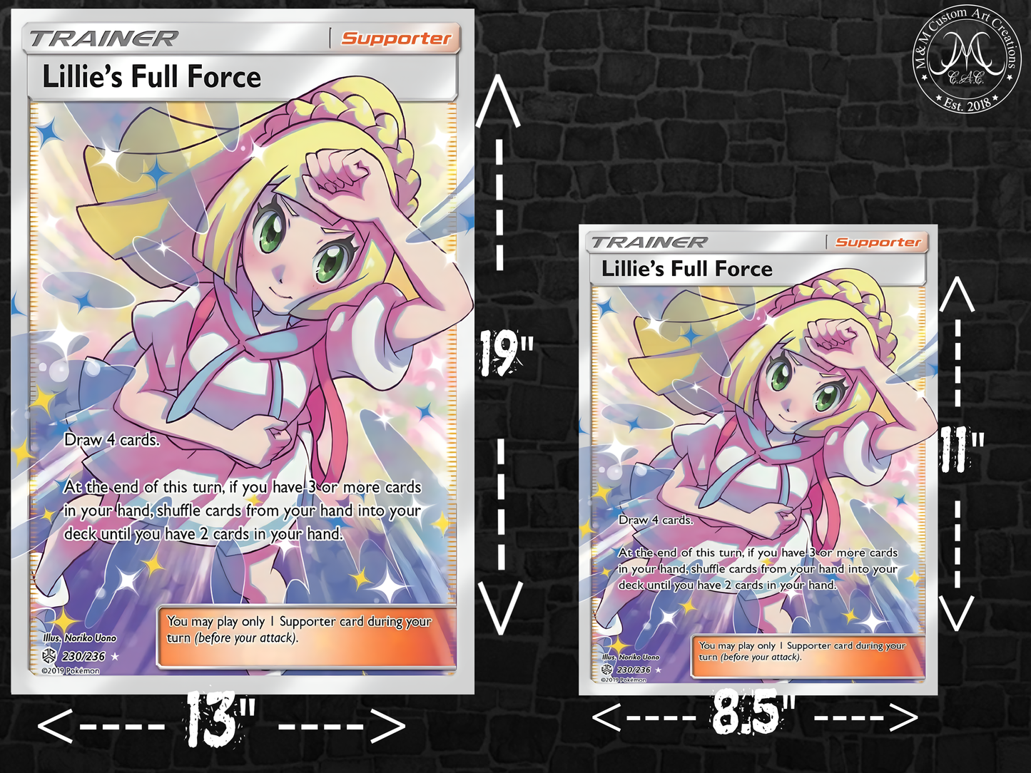 Lillie’s Full Force #230 Full Art Trainer Cosmic Eclipse (CEC) Poster Print - Available in Two Sizes