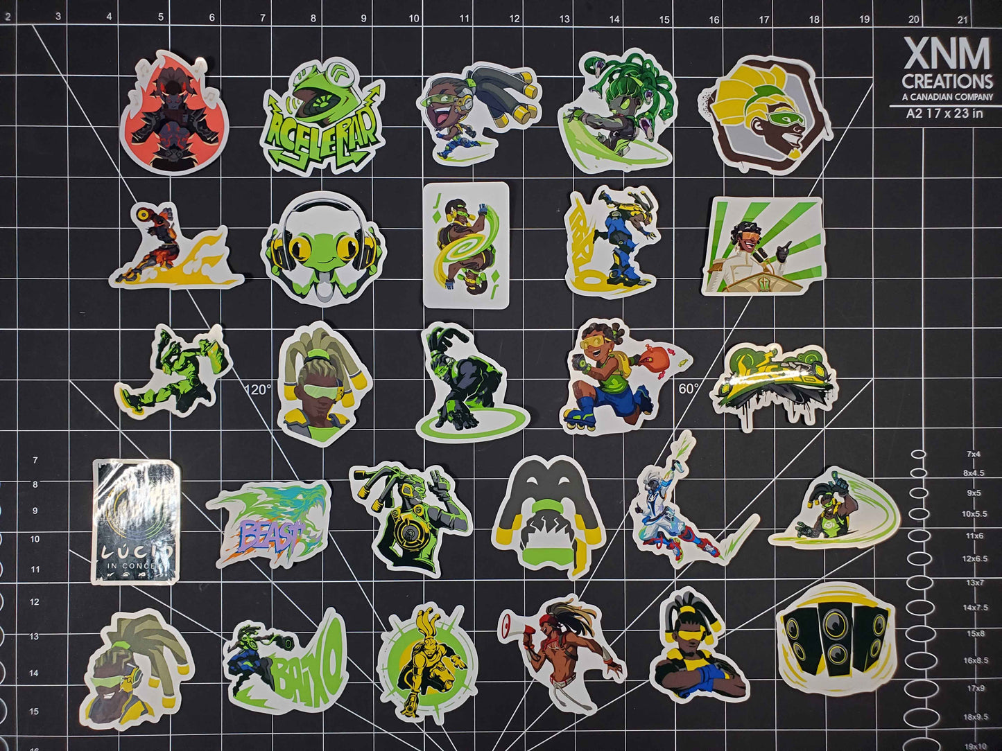 Overwatch 2 Lucio Hero Spray's Sticker Set | 27 High Quality Glossy Vinyls