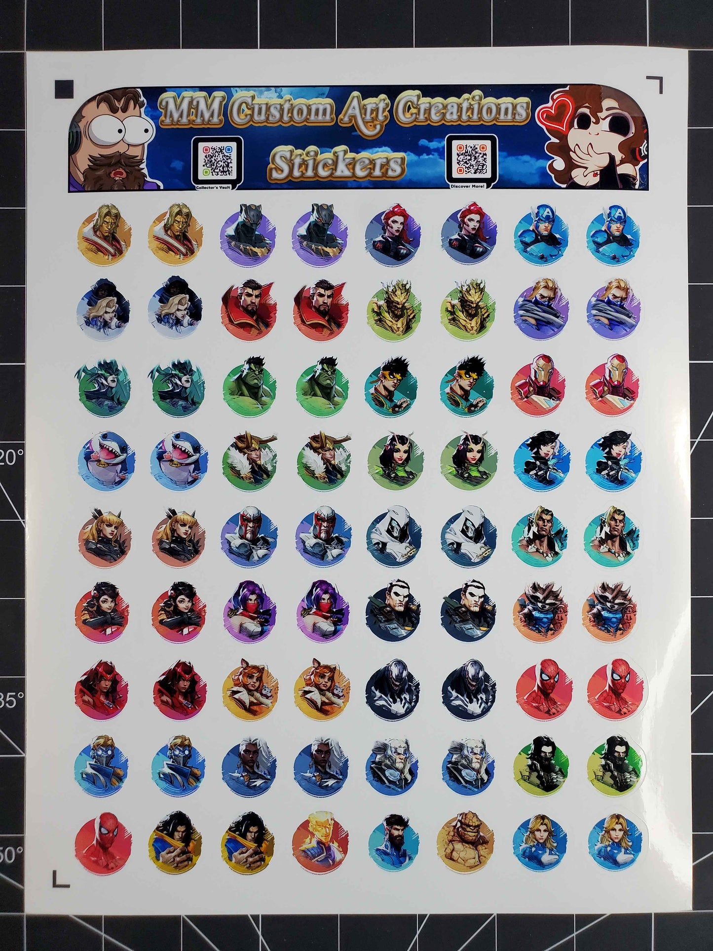 Marvel Rivals Playable Characters Sticker Set | 37 High Quality Glossy Stickers